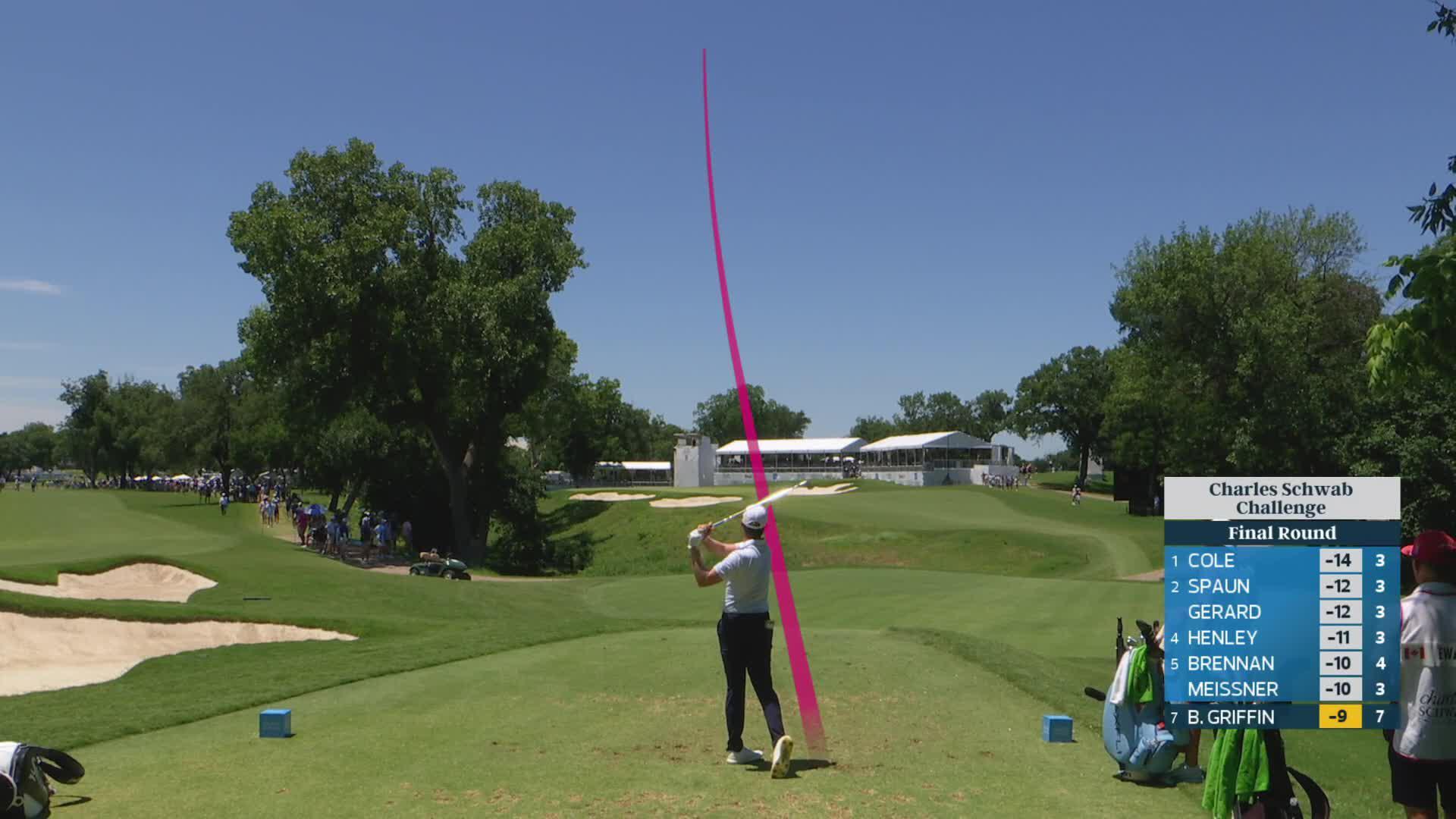 Ben Griffin hits tee shot to 8 feet, sets up birdie on No. 8 at Charles Schwab