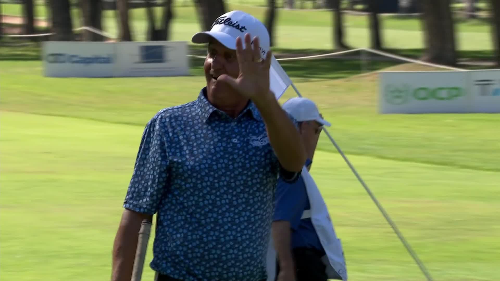 Steve Pate finishes round with birdie at Trophy Hassan II