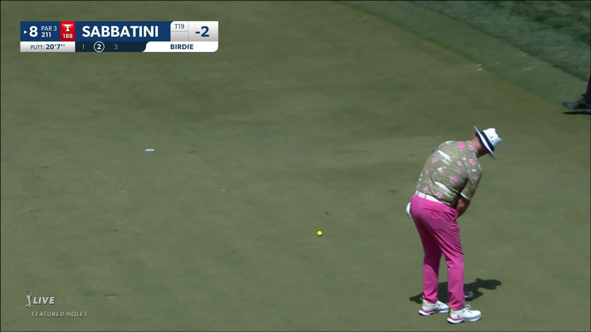 Rory Sabbatini sinks 20-foot birdie putt at Valspar
