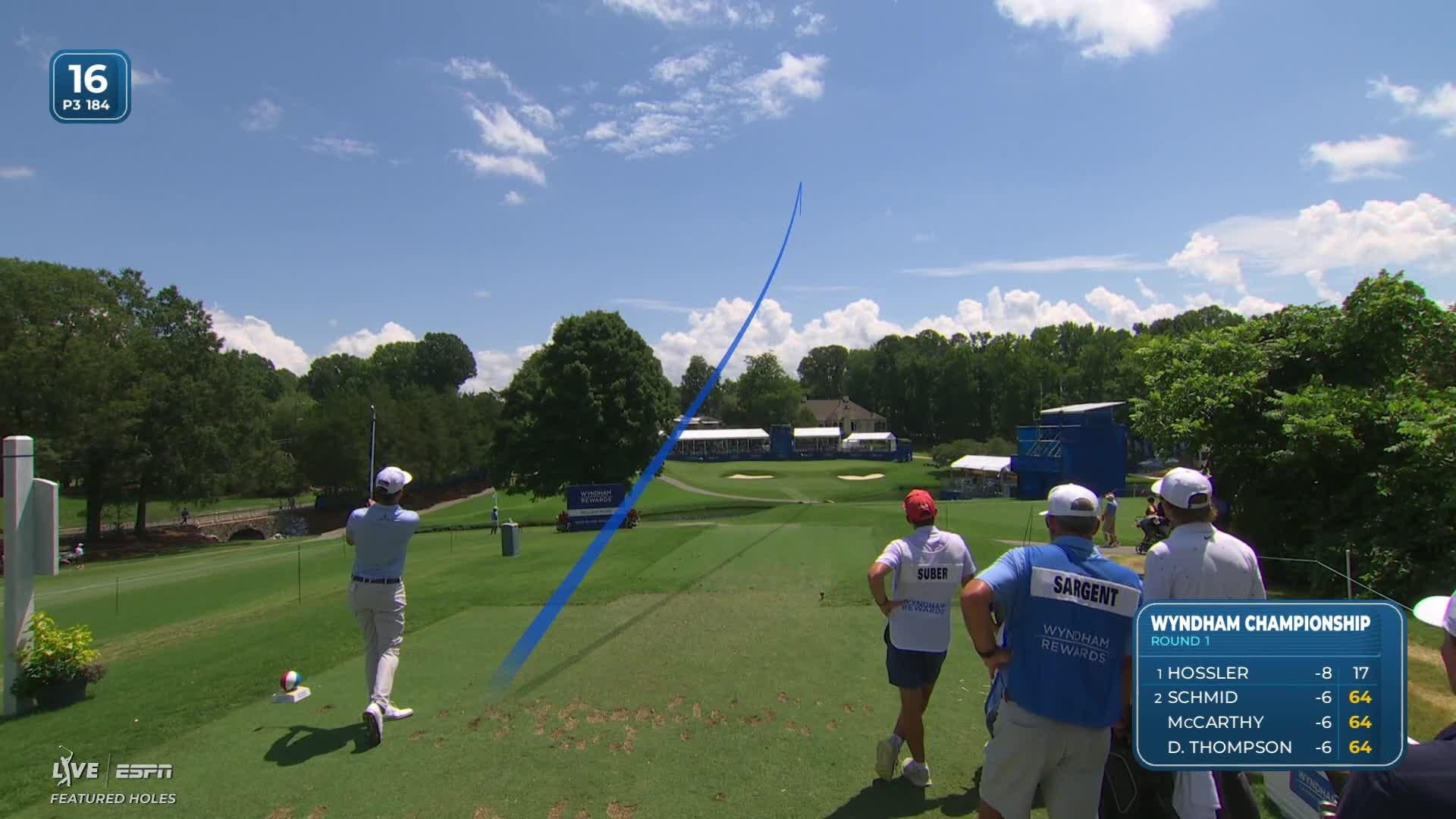 Jackson Suber sinks 27-foot birdie putt on No. 16 at Wyndham