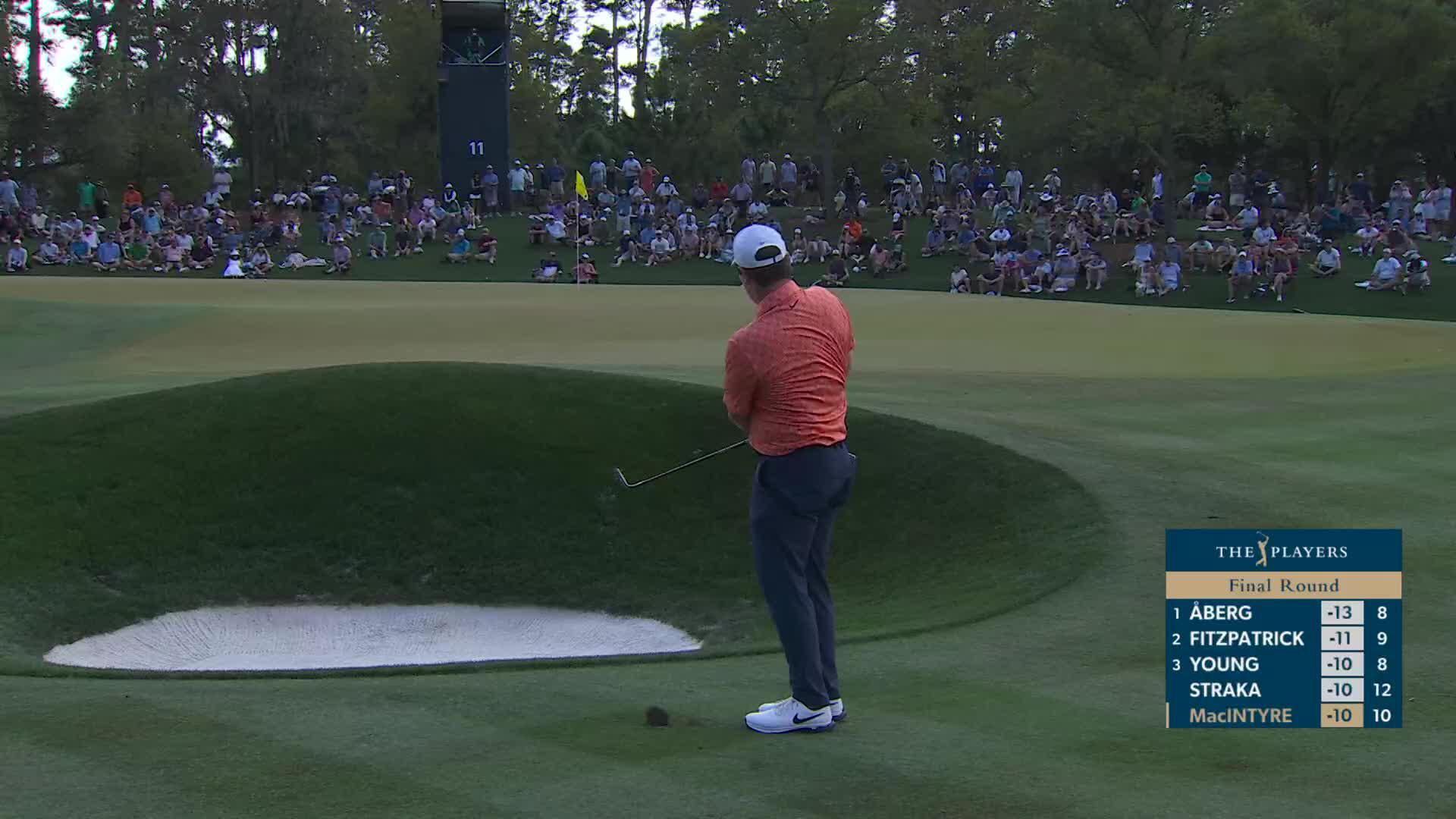 Robert MacIntyre sinks 3-foot birdie putt on No. 11 at THE PLAYERS