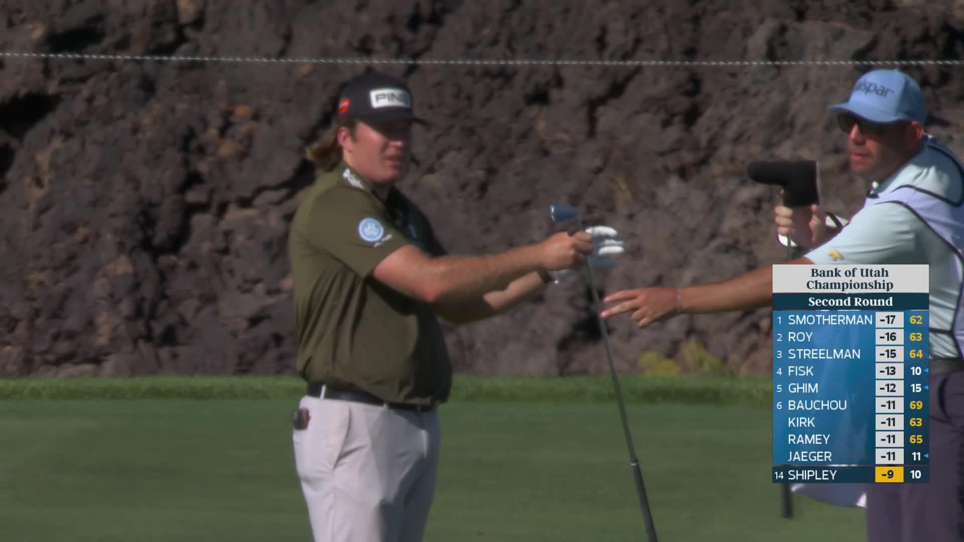Neal Shipley gets up-and-down from 203 yards for birdie on No. 11 at Bank of Utah