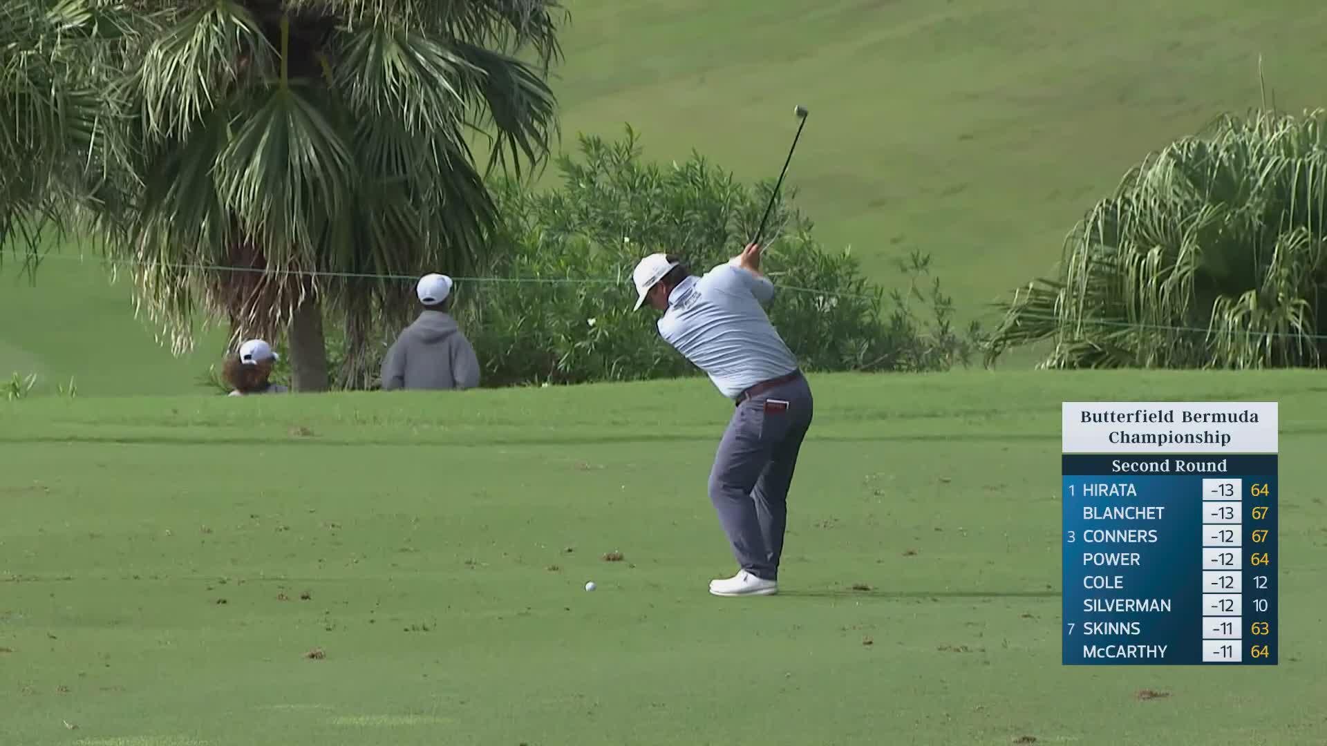 Greyson Sigg sinks 20-foot putt for birdie at Butterfield Bermuda