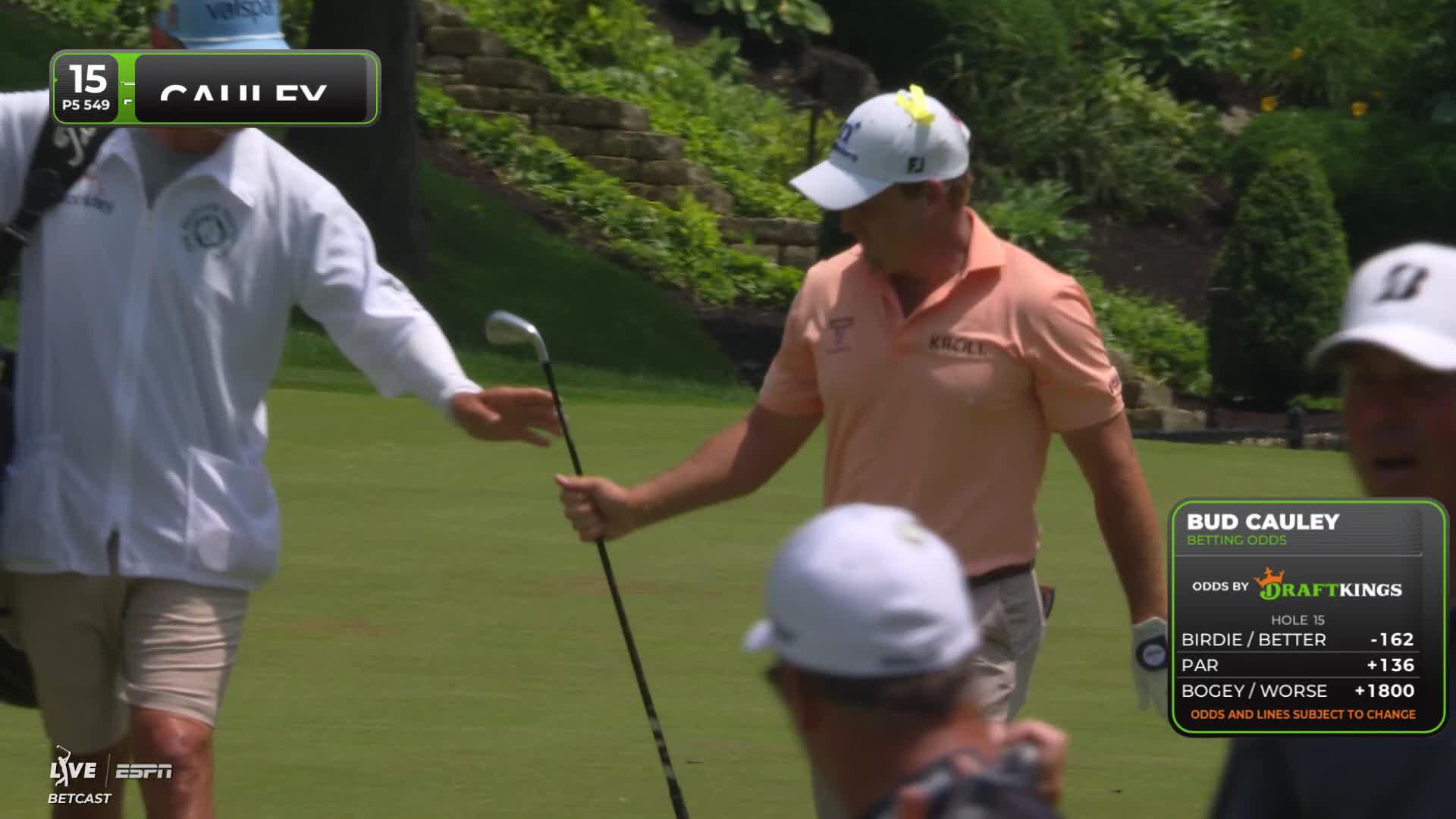 Bud Cauley reaches par-5 No. 15 in two, makes birdie at the Memorial