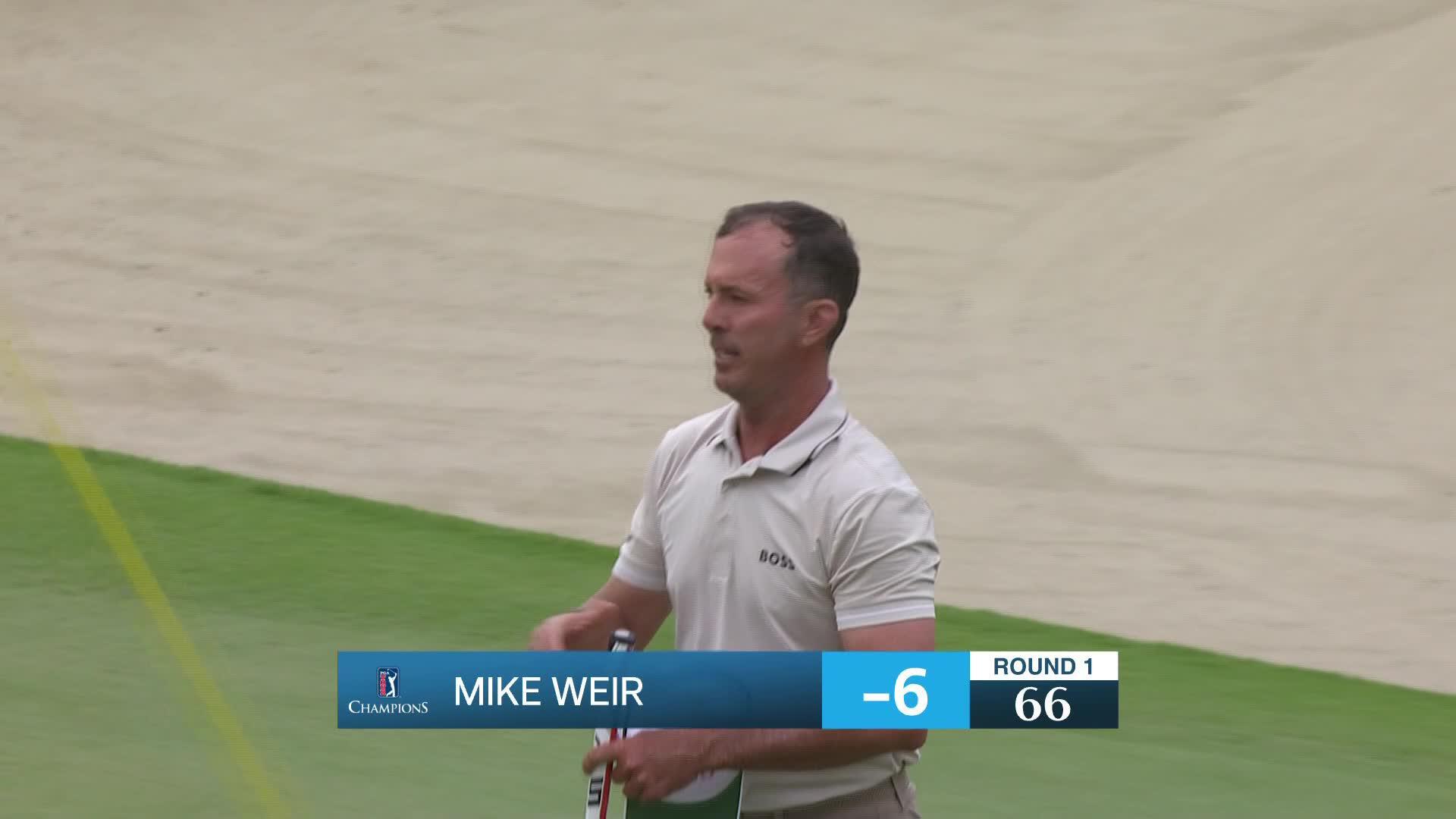 Mike Weir makes birdie on No. 18 at Mitsubishi Electric Championship at Hualalai