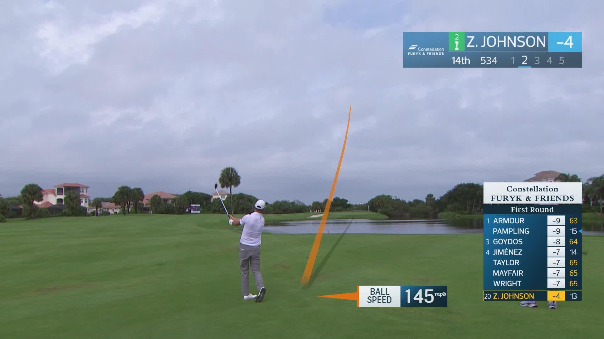 Zach Johnson makes birdie on No. 14 at Constellation FURYK & FRIENDS