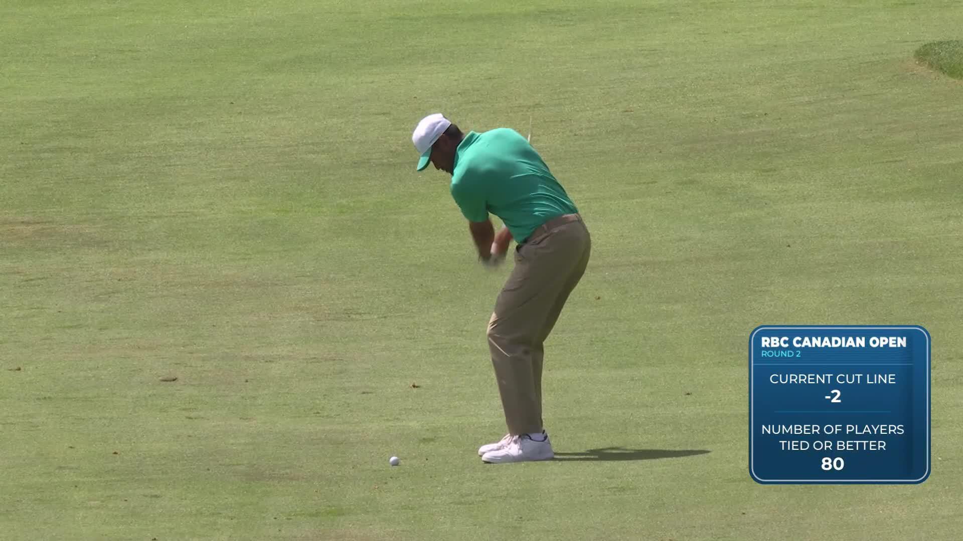 Tony Finau reaches par-5 No. 18 in two, makes birdie at RBC Canadian