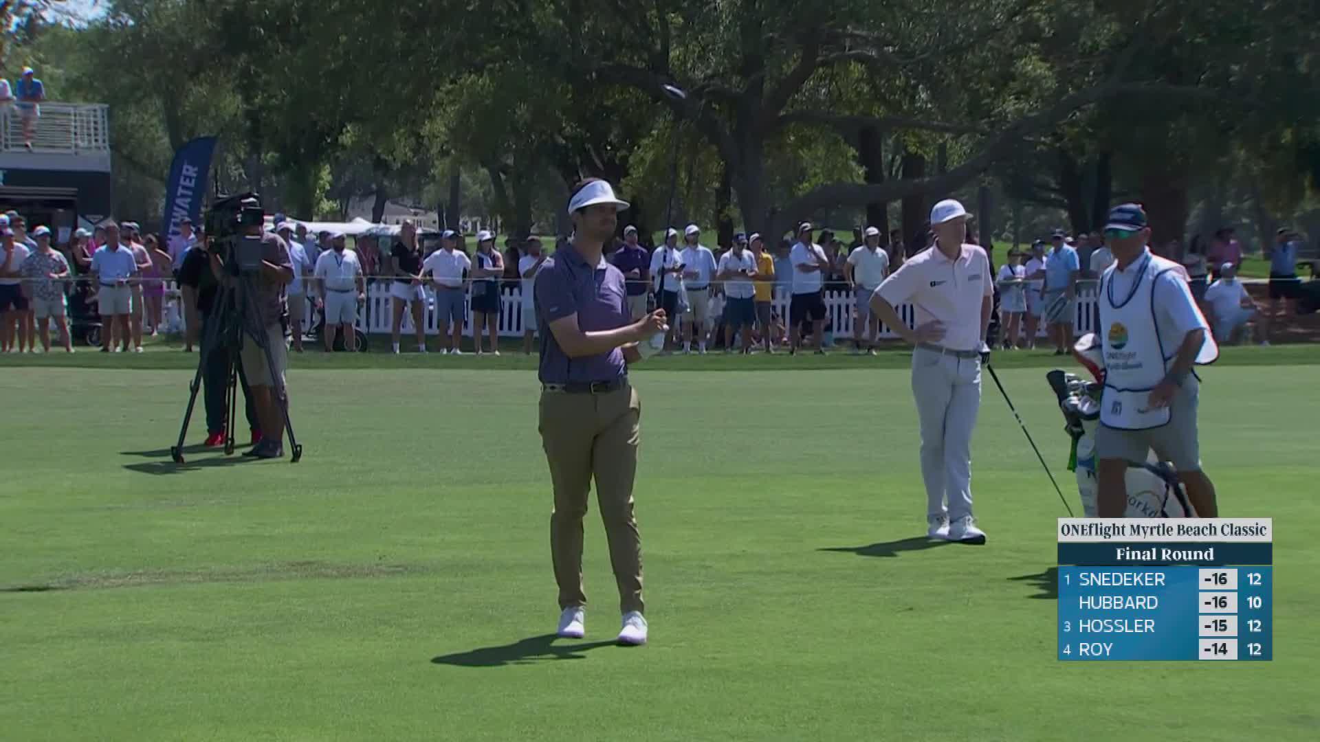 Beau Hossler sinks 9-foot birdie putt on No. 13 at ONEflight Myrtle