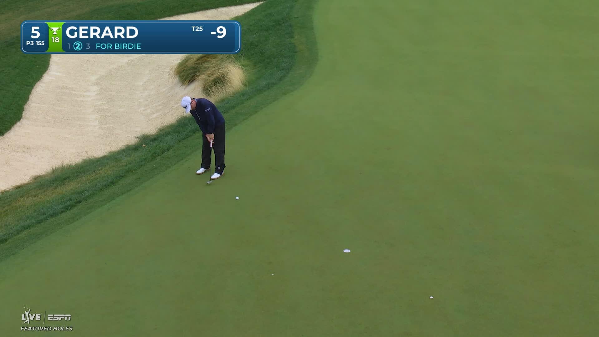 Ryan Gerard hits tee shot to 12 feet, sets up birdie on No. 5 at Rocket Classic