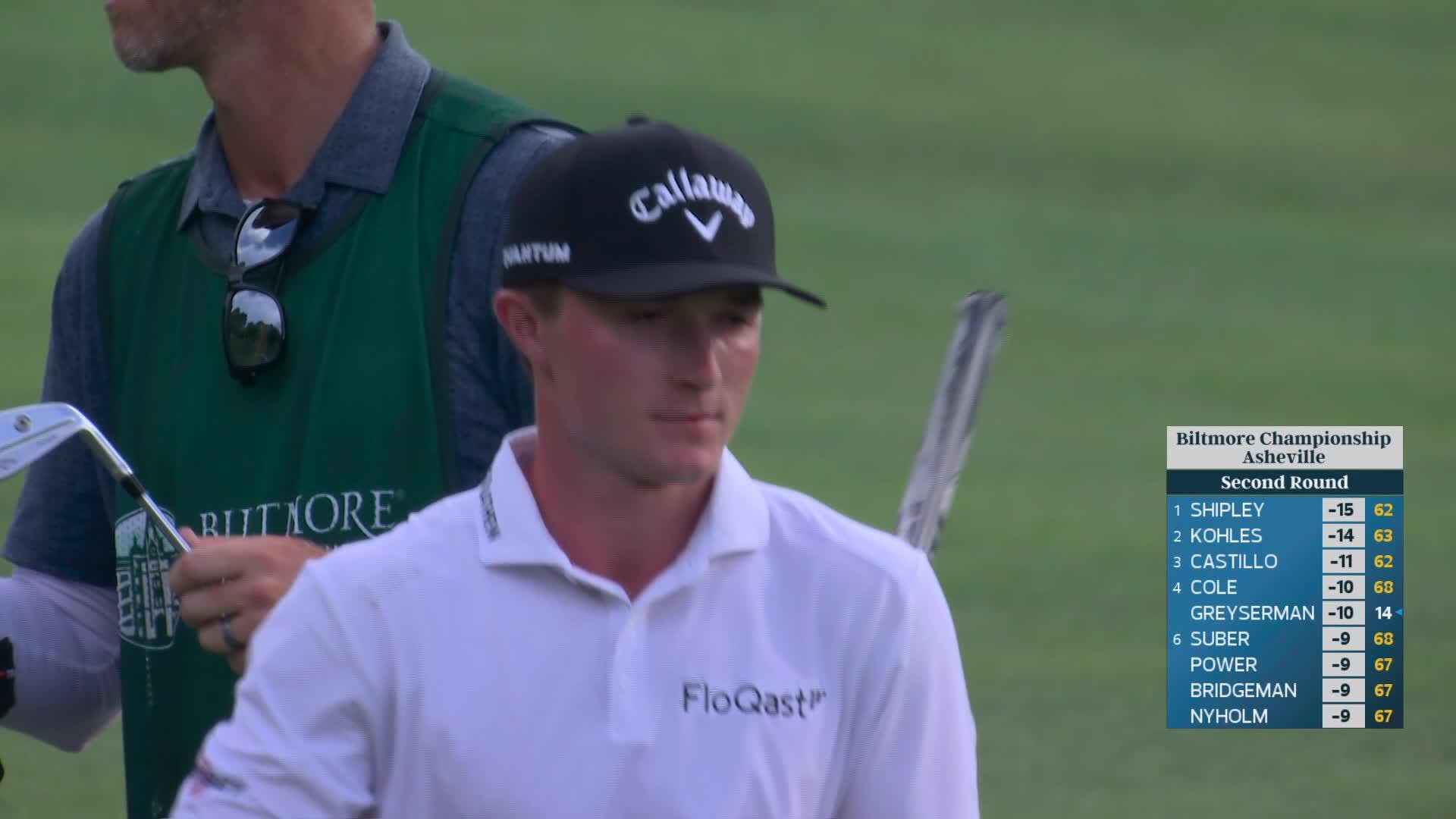Blades Brown gets up-and-down from 179 yards for birdie on No. 18 at Biltmore Championship