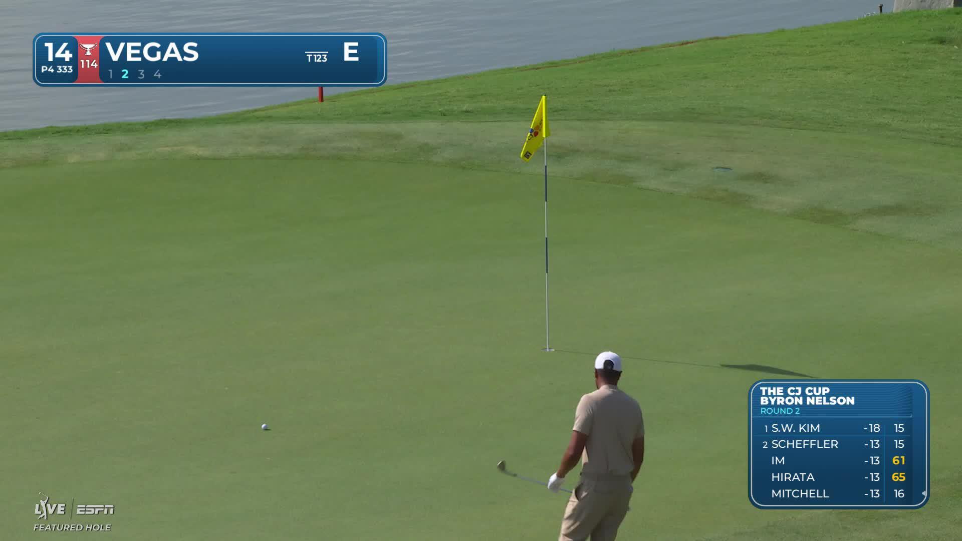 Jhonattan Vegas's 78-foot approach sets up birdie on No. 14 at THE CJ CUP