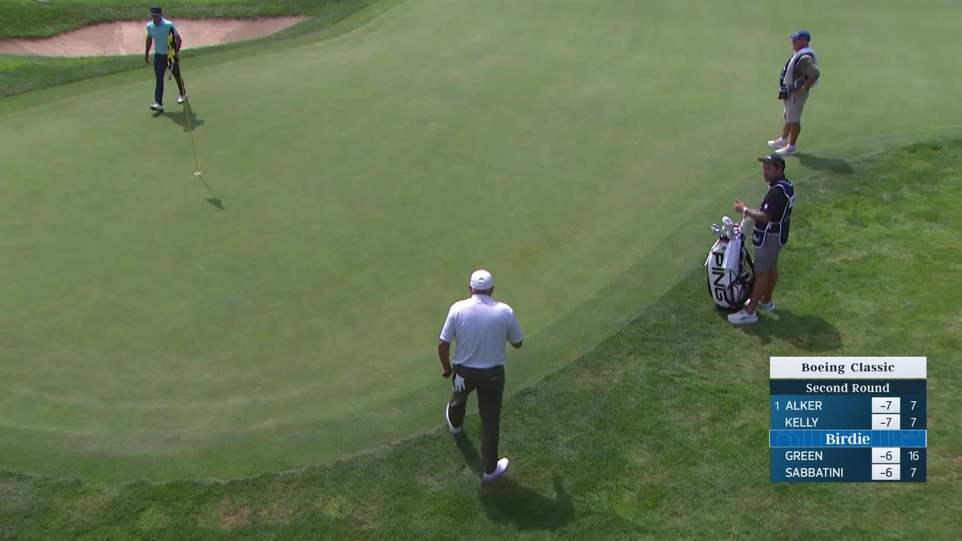 Ángel Cabrera makes birdie on No. 10 at Boeing Classic