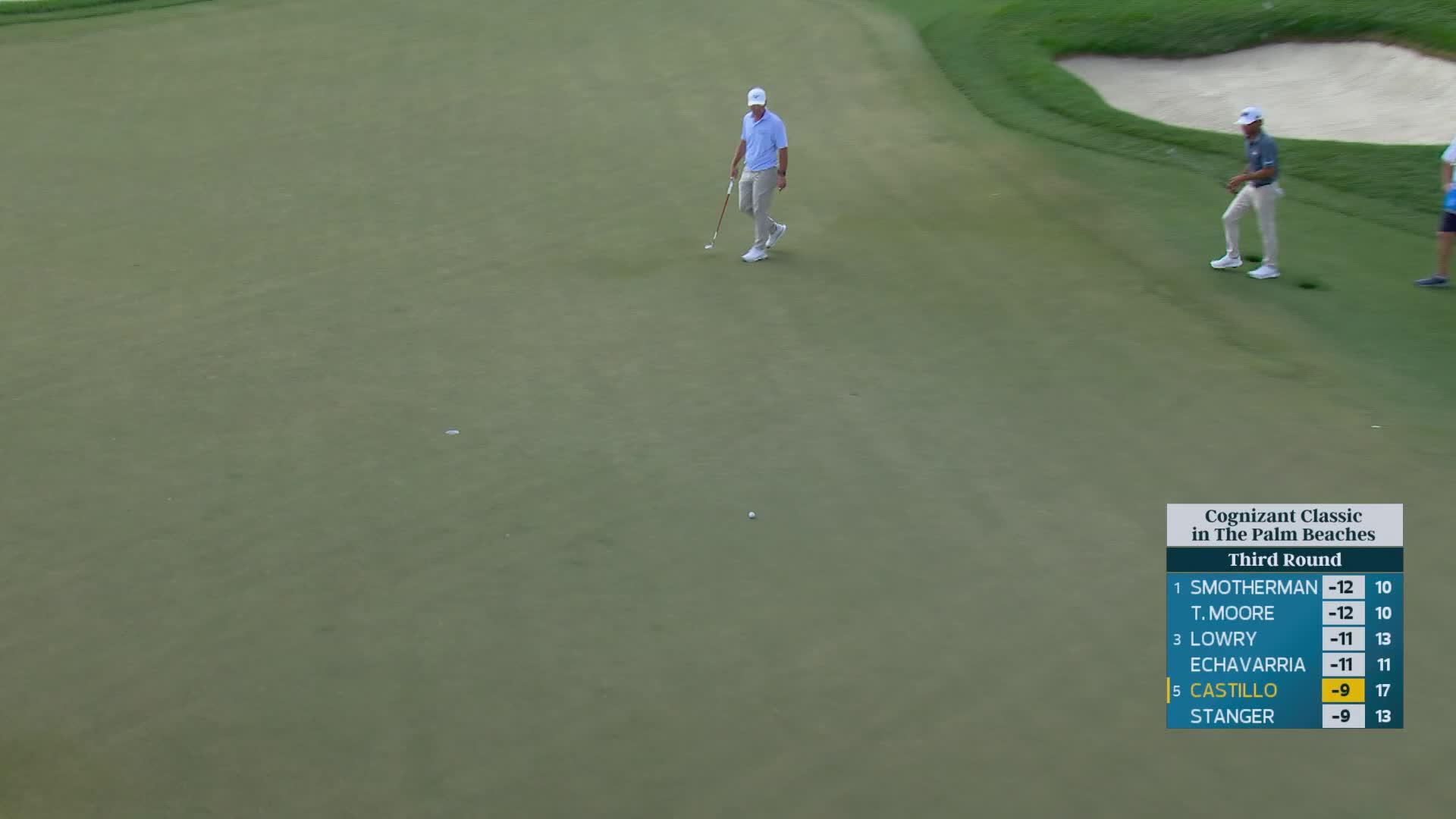 Keith Mitchell drains 12-foot birdie putt on No. 8 at Cognizant Classic