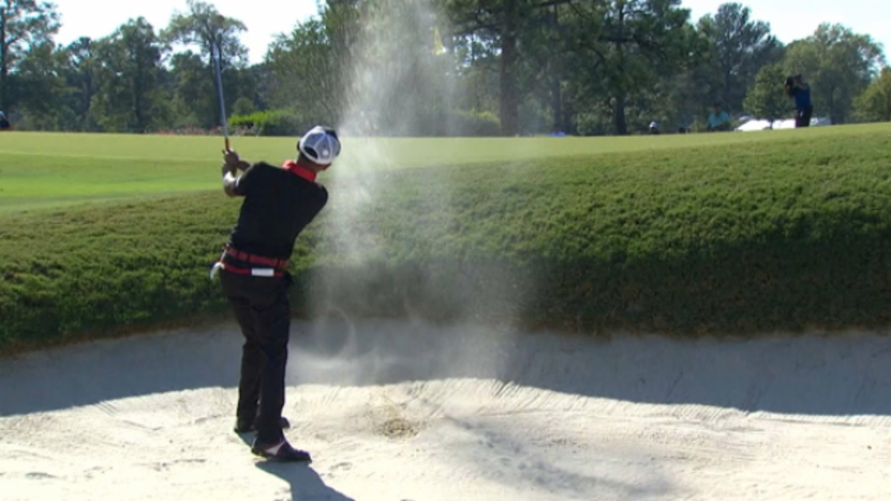 Hiroshi Iwata's brilliant bunker shot at Sanderson Farms