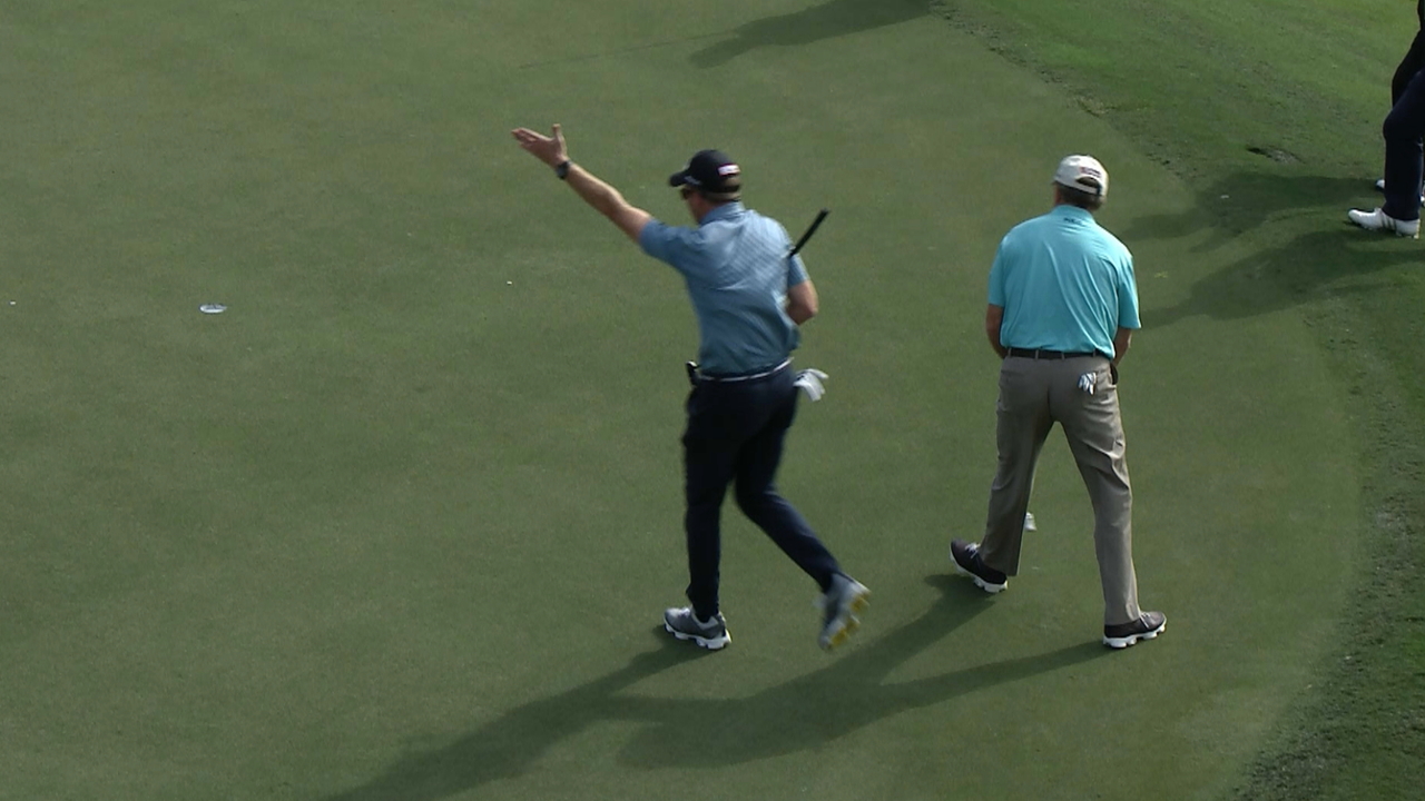 Jerry Pate wills one in for birdie at PNC Father Son