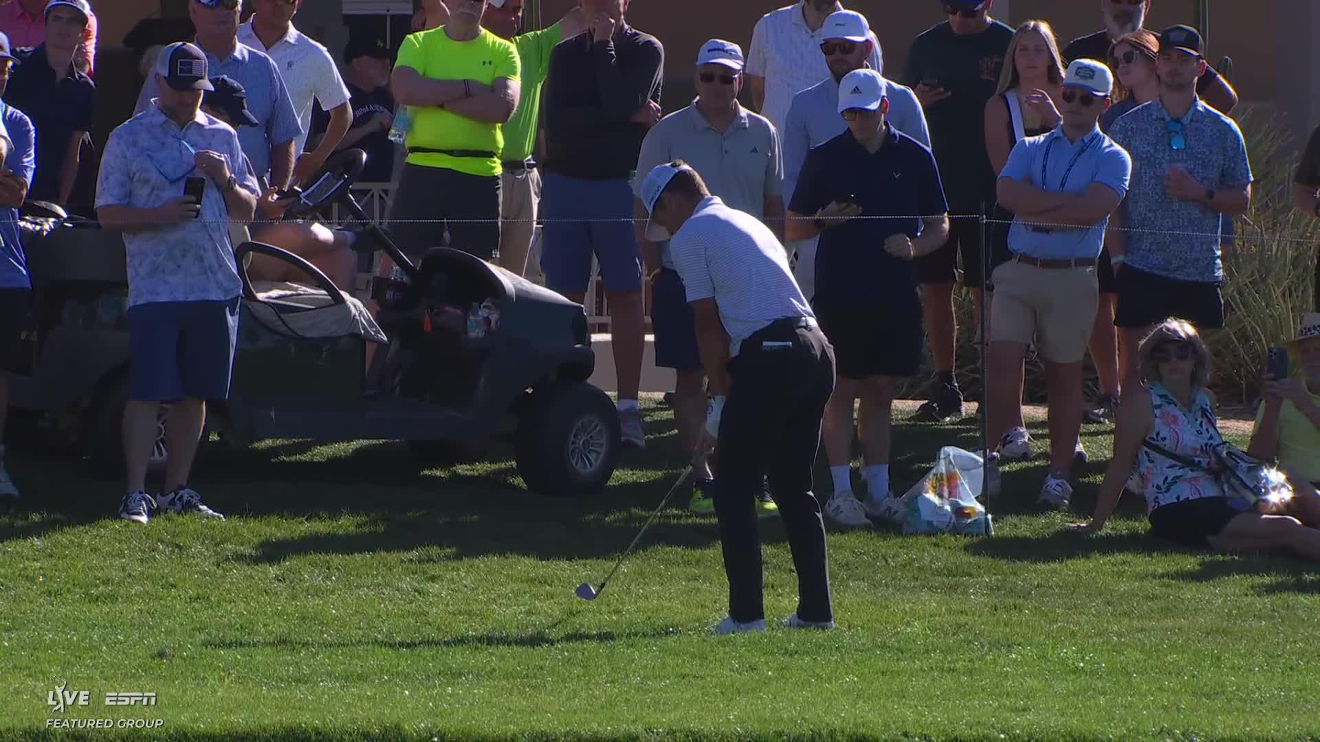 Michael Brennan sinks 24-foot birdie putt on No. 1 at WM Phoenix Open