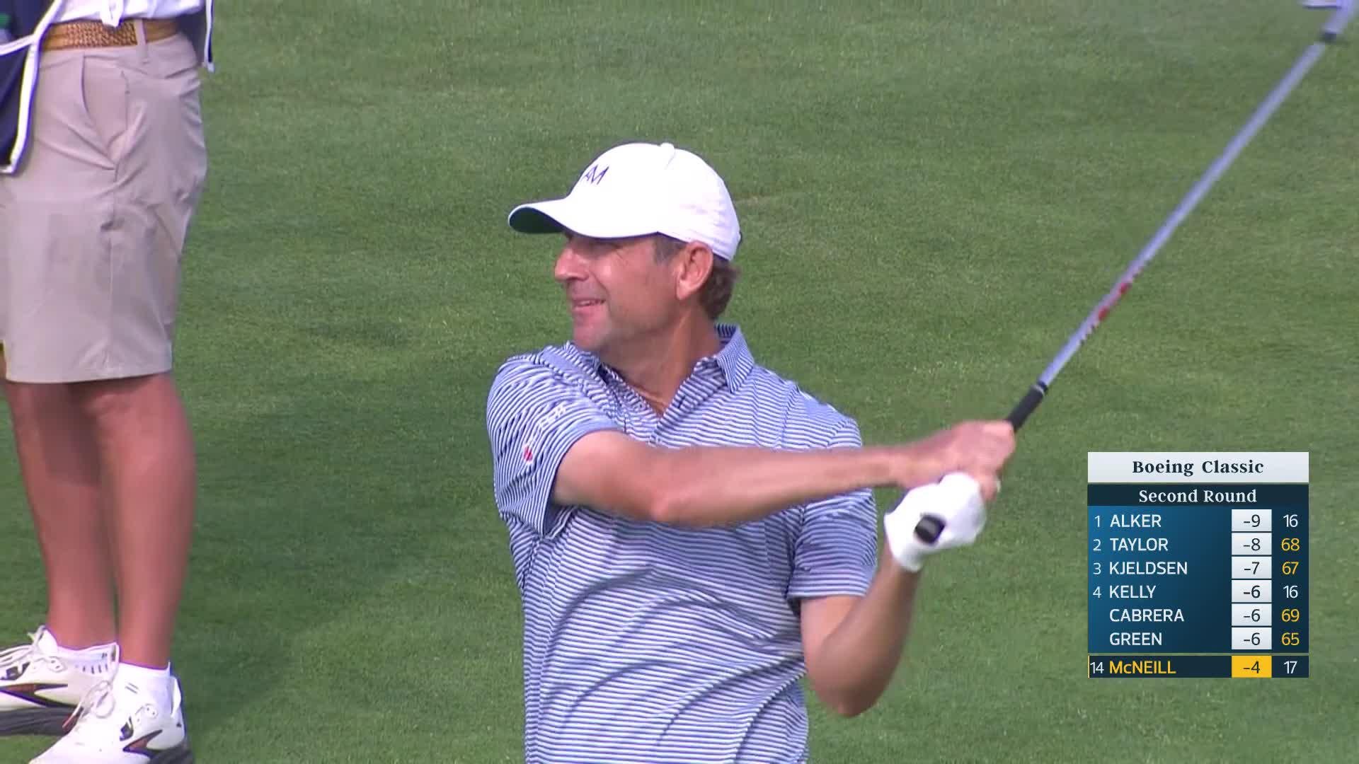 George McNeill makes birdie on No. 18 at Boeing Classic