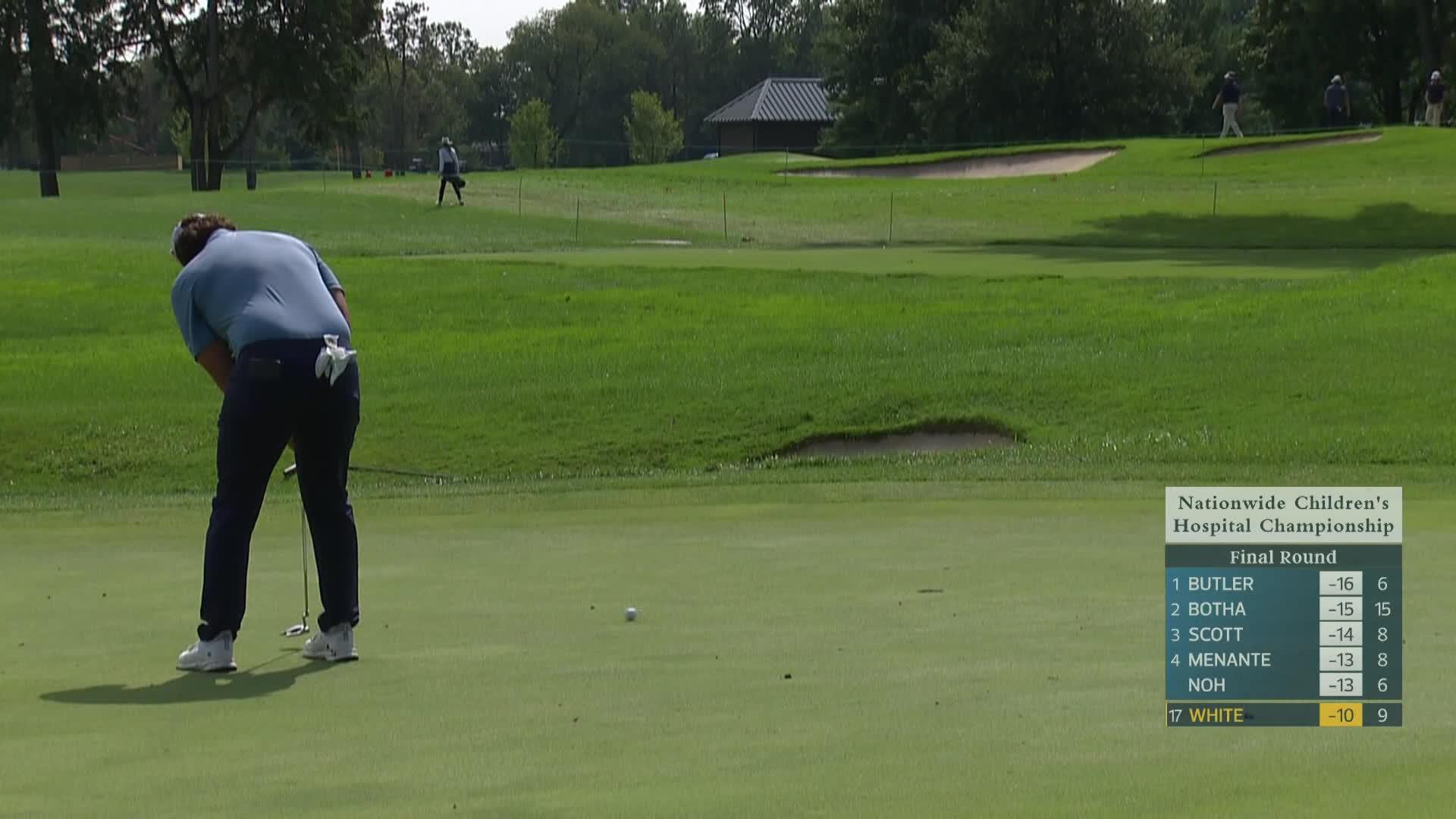 Brett White makes birdie on No. 10 at Nationwide Children's
