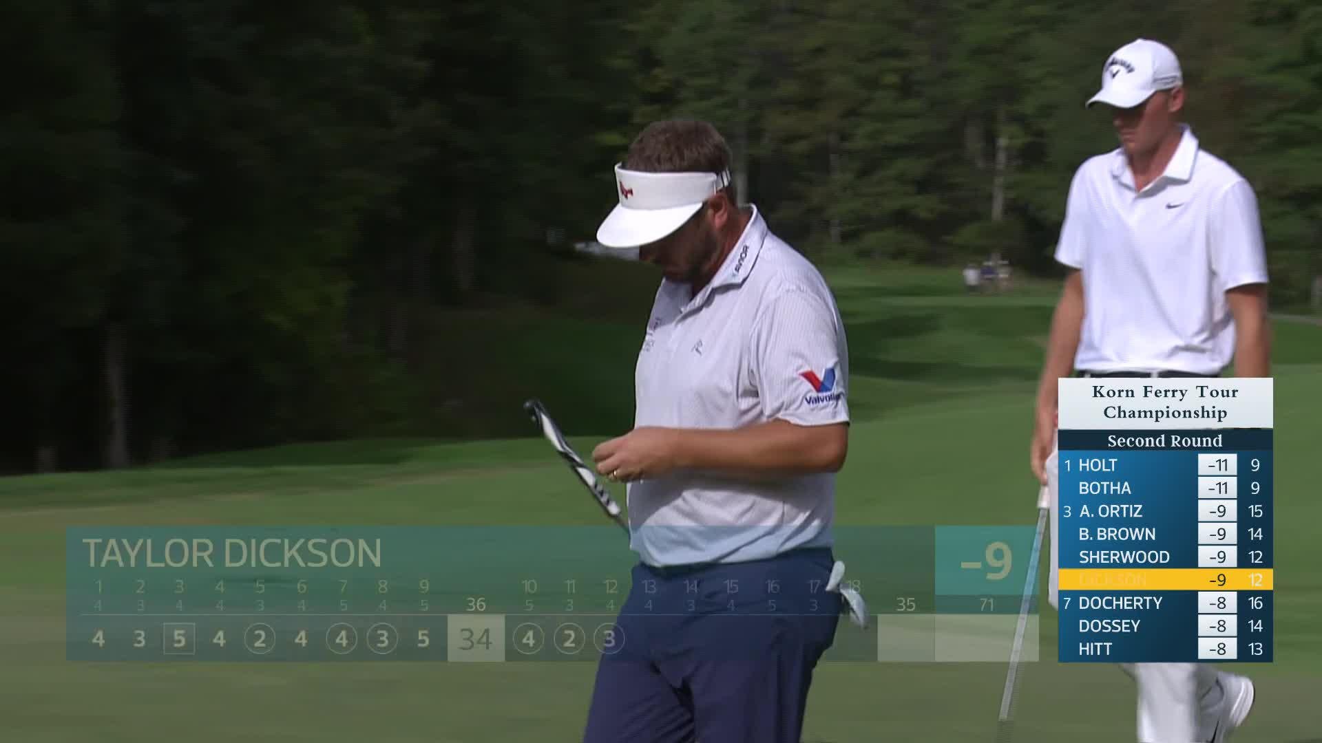 Taylor Dickson makes birdie on No. 12 at Korn Ferry Tour Champ