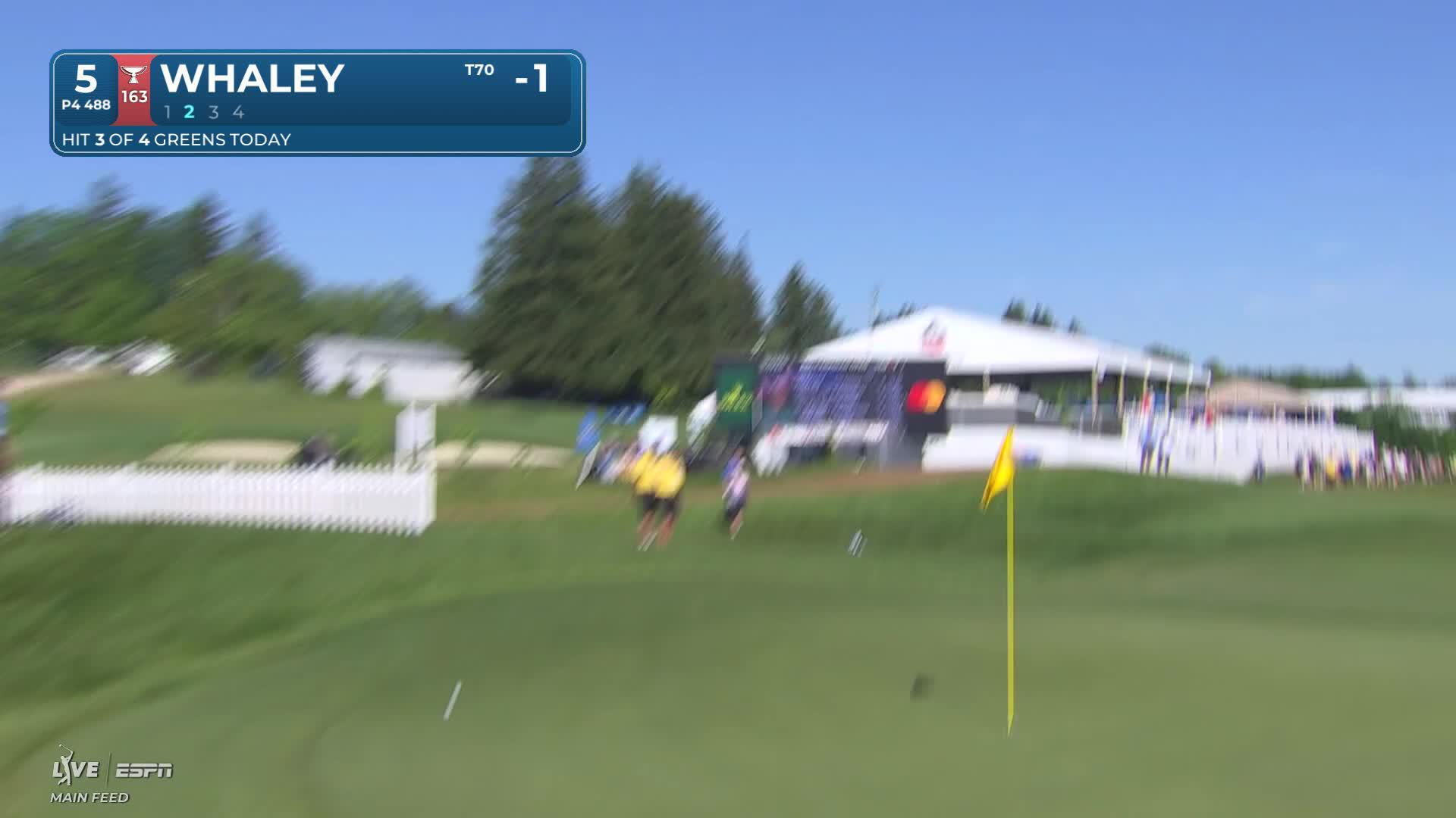 Vince Whaley gets up-and-down from 154 yards for birdie on No. 5 at RBC Canadian