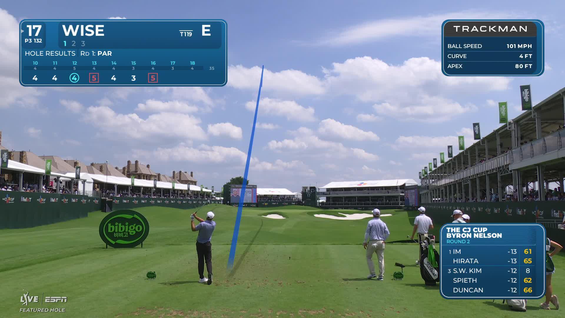 Aaron Wise hits tee shot to 12 feet, sets up birdie on No. 17 at THE CJ CUP