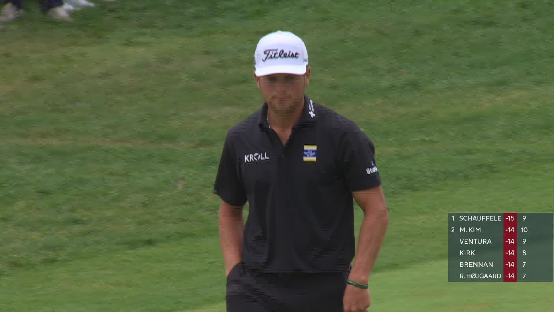 Michael Brennan drains 5-foot putt for birdie on No. 8 at Rocket Classic