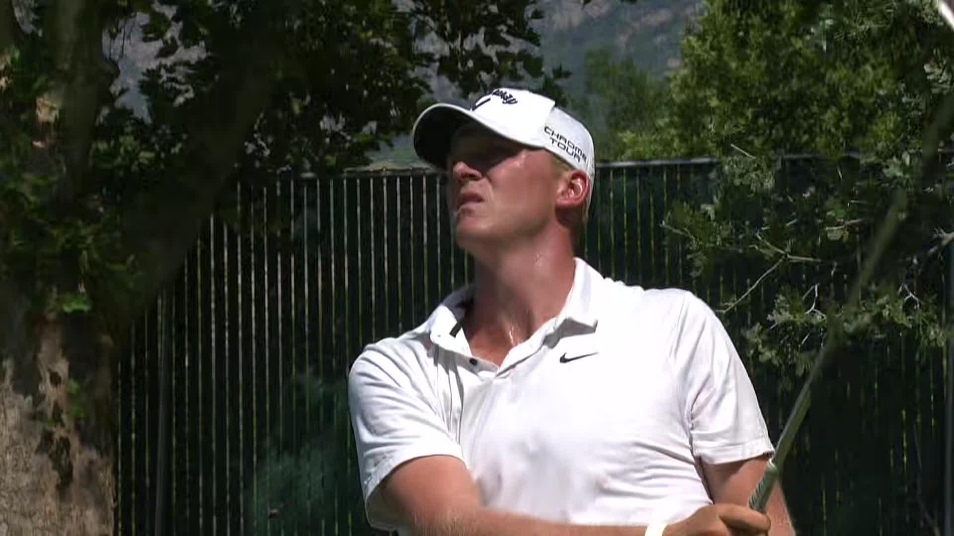 Tommy Morrison makes birdie on No. 9 at Utah Championship