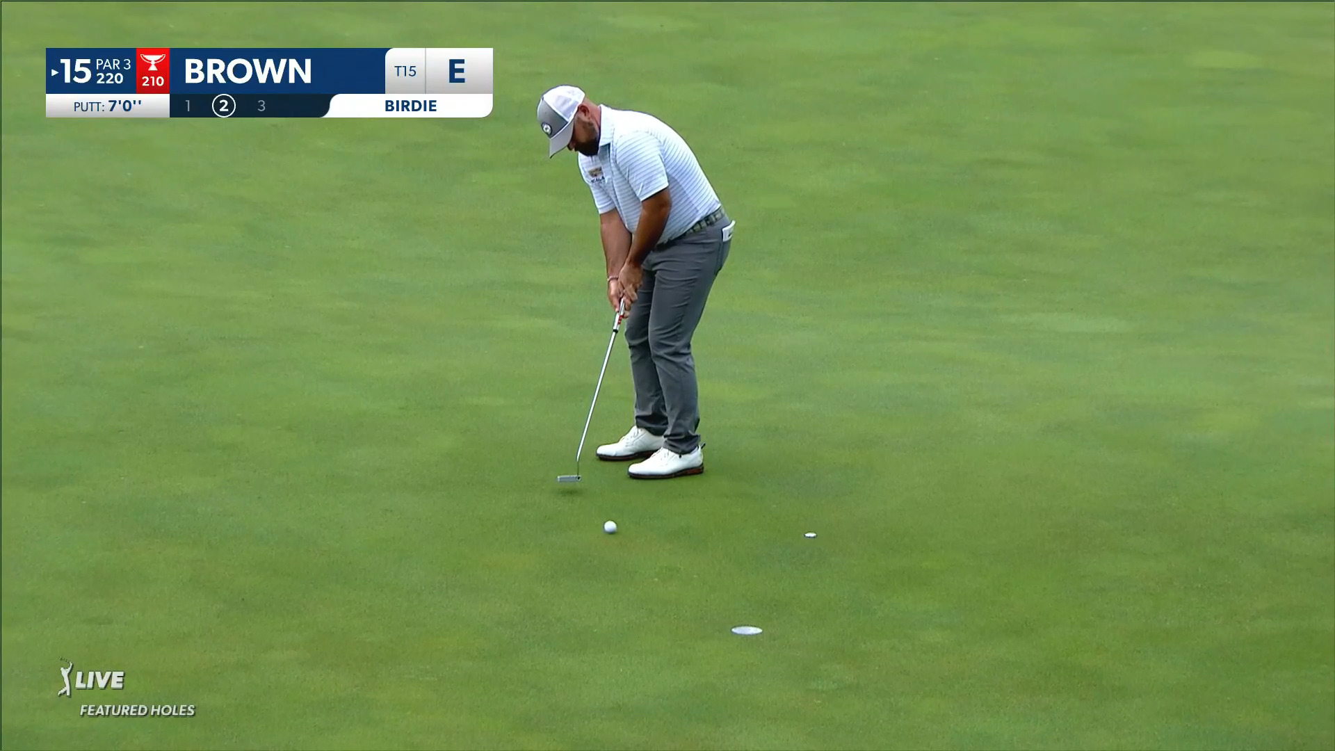 Scott Brown makes birdie putt at AT&T Byron Nelson