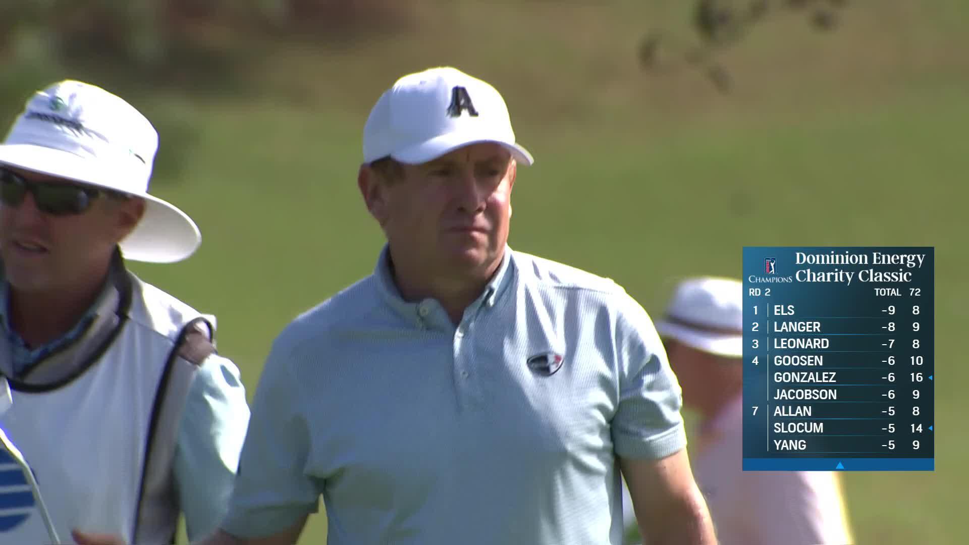 Steve Allan makes birdie on No. 9 at Dominion Energy Charity Classic