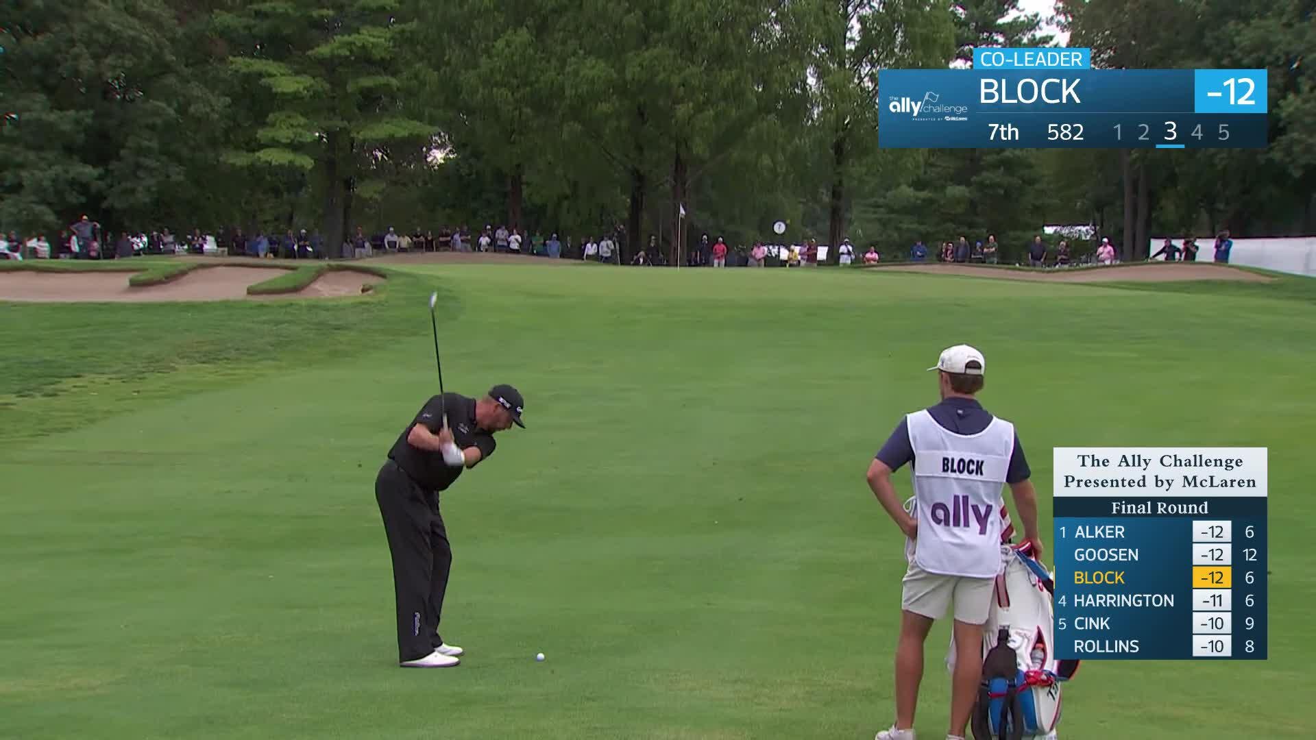 Michael Block makes birdie on No. 7 at The Ally Challenge