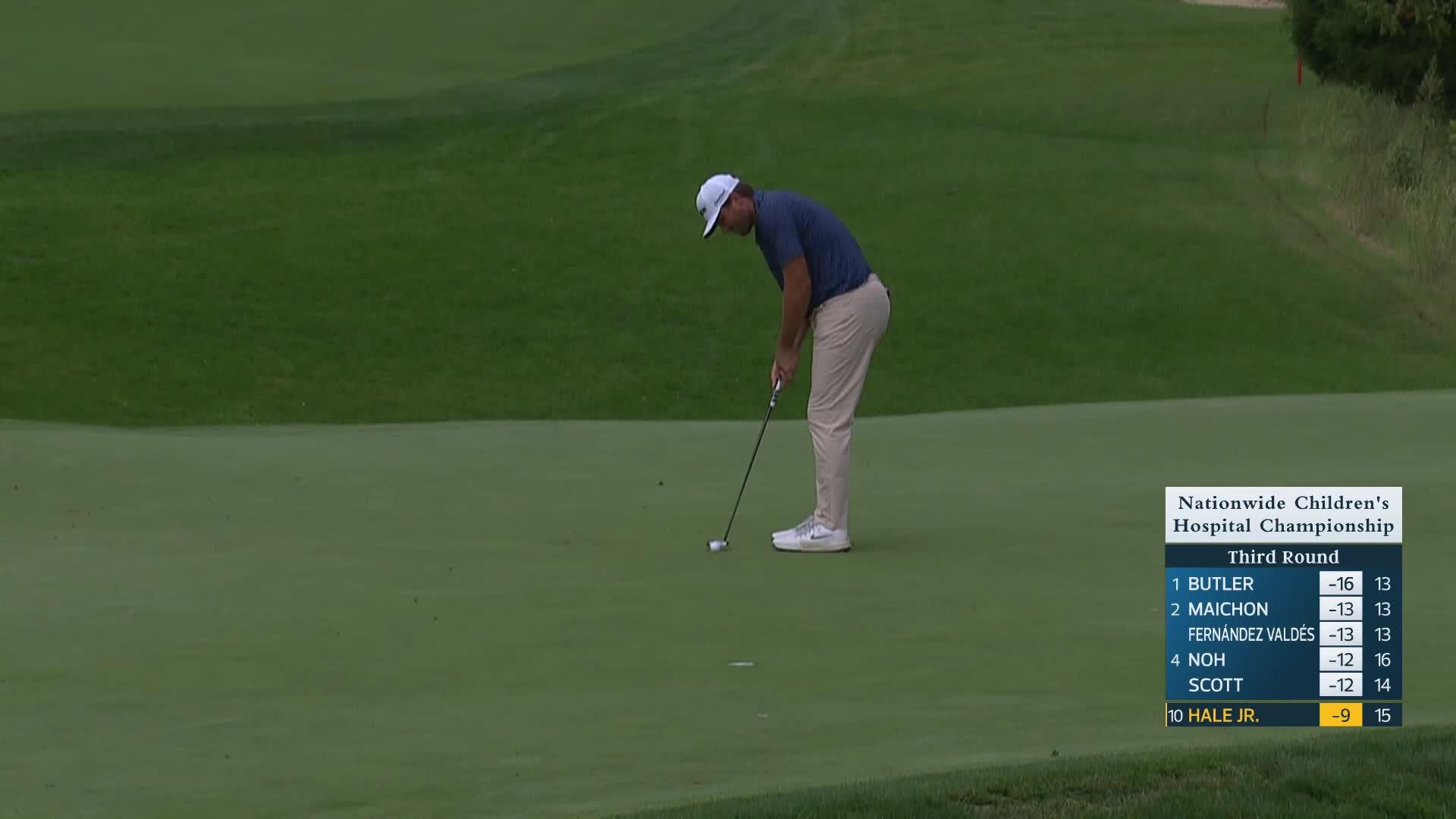 Blaine Hale, Jr. makes birdie on No. 16 at Nationwide Children's