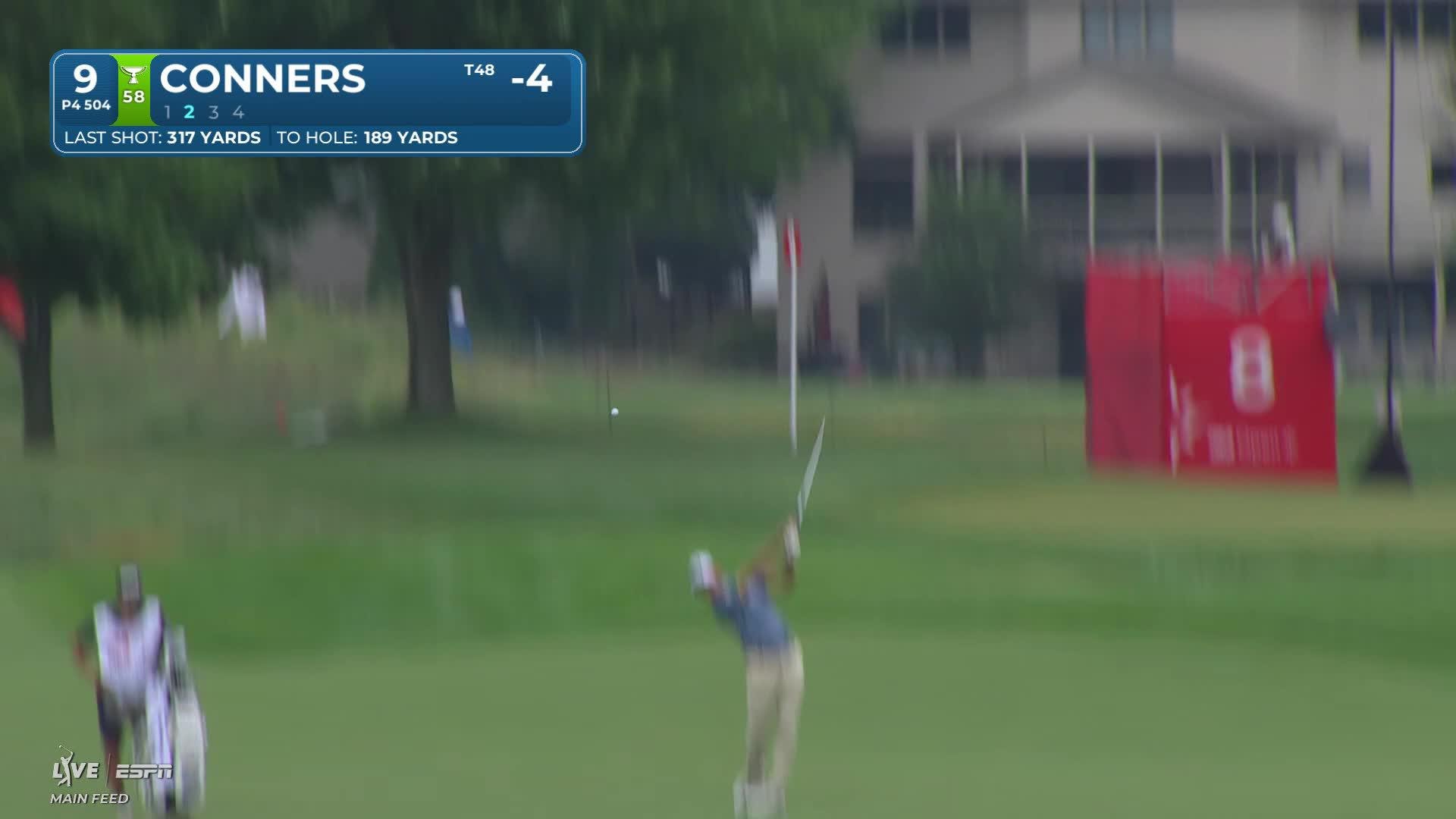 Corey Conners's 185-yard approach sets up birdie on No. 9 at 3M Open