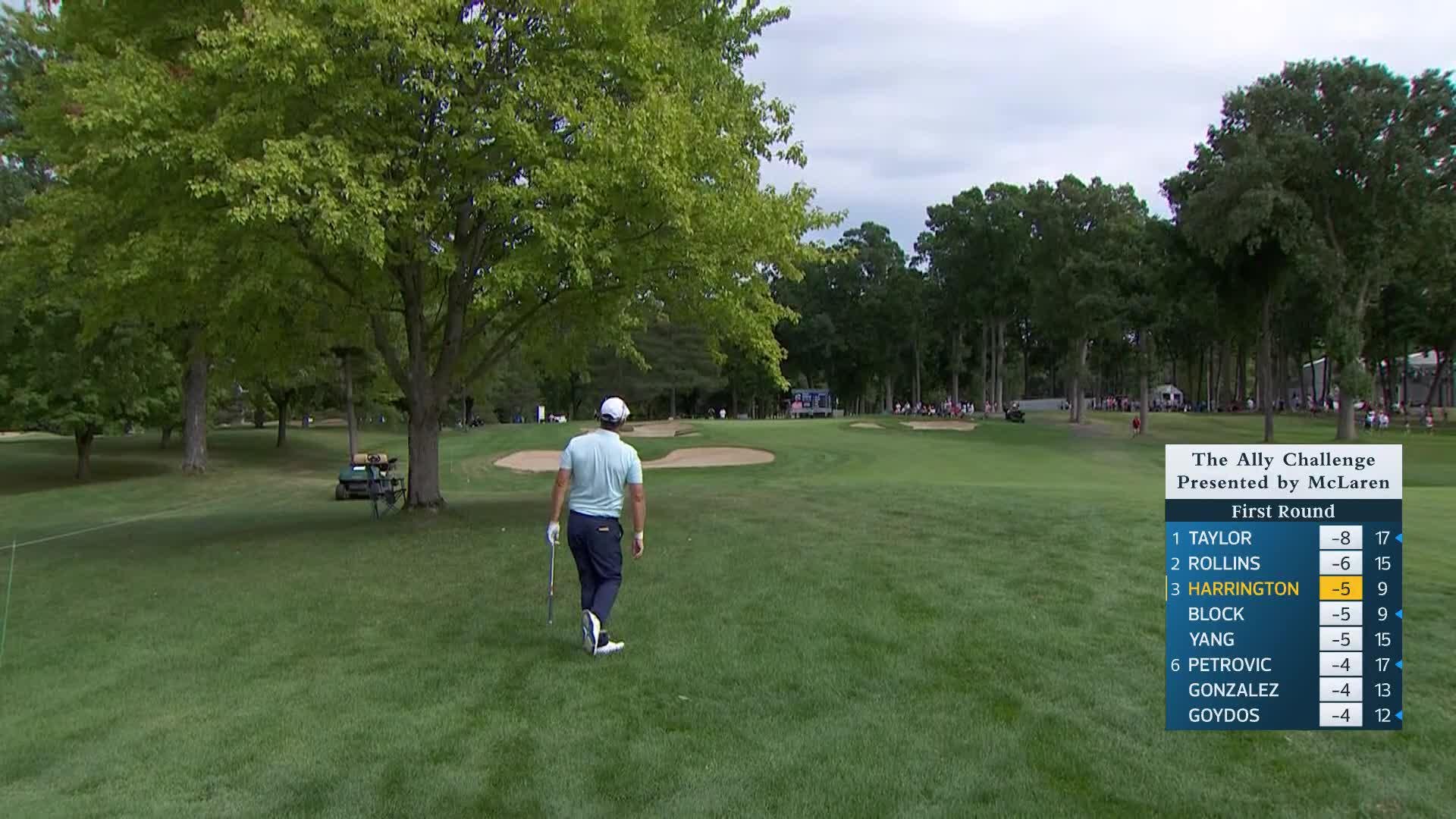 Padraig Harrington makes birdie putt on No. 10 at The Ally Challenge