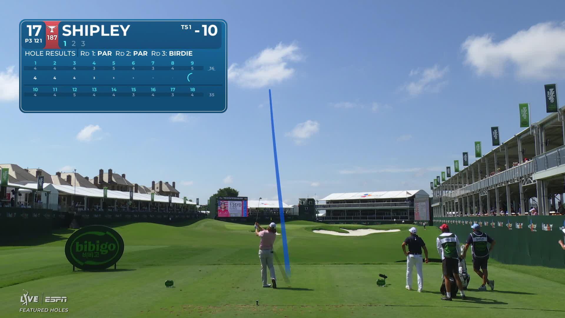 Neal Shipley hits tee shot to 11 feet, sets up birdie on No. 17 at THE CJ CUP