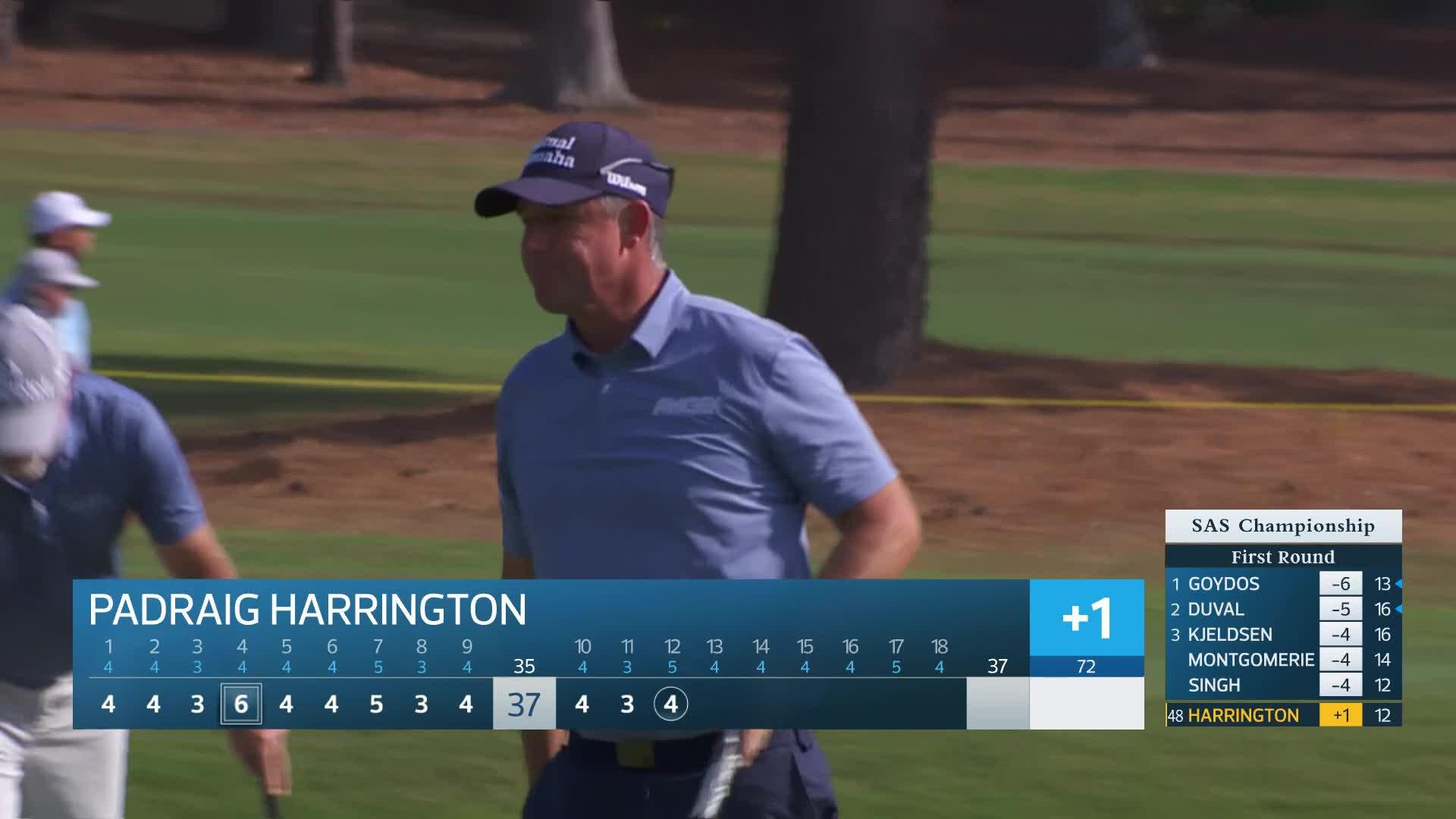 Padraig Harrington makes birdie on No. 12 at SAS Championship