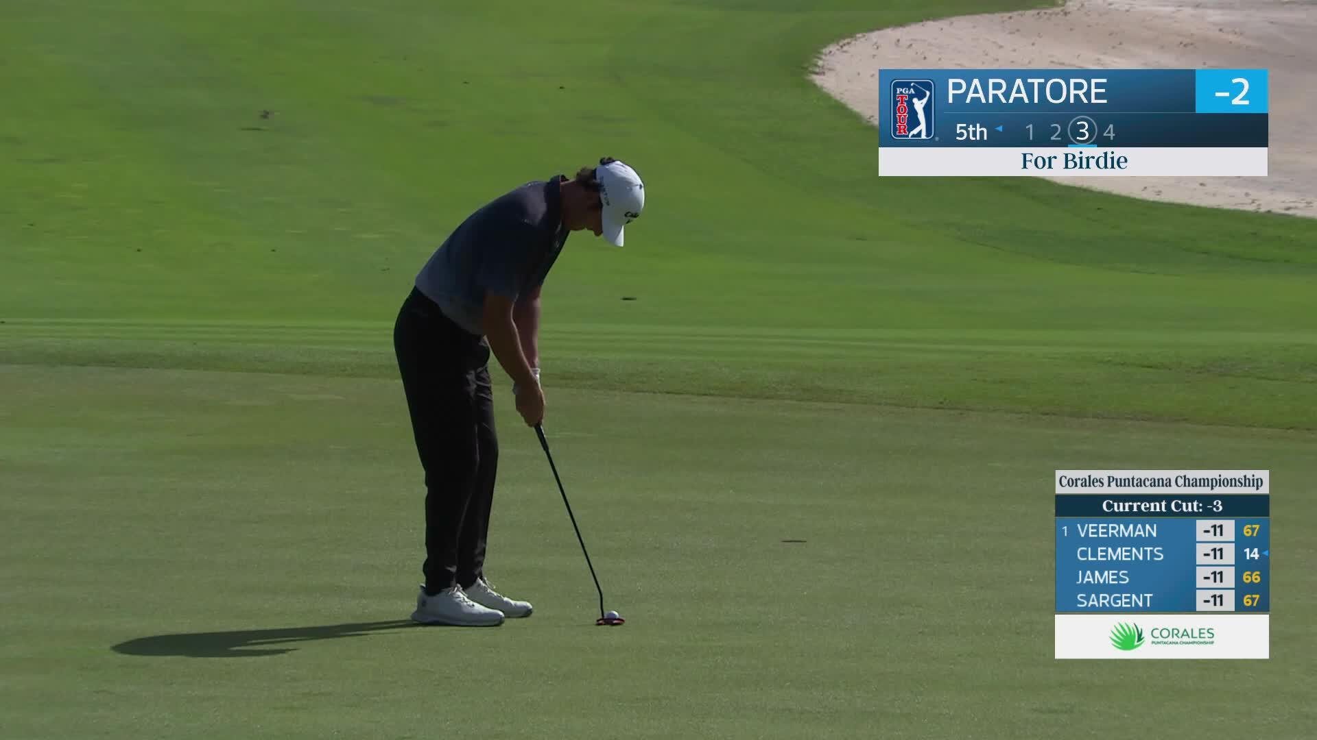 Renato Paratore makes birdie on No. 5 at Corales Puntacana