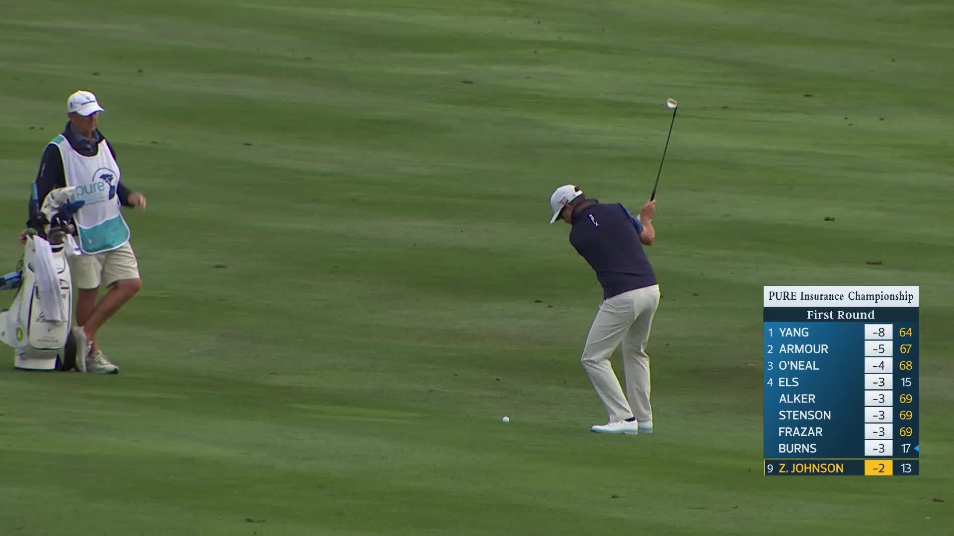 Zach Johnson makes birdie on No. 14 at PURE Insurance Championship