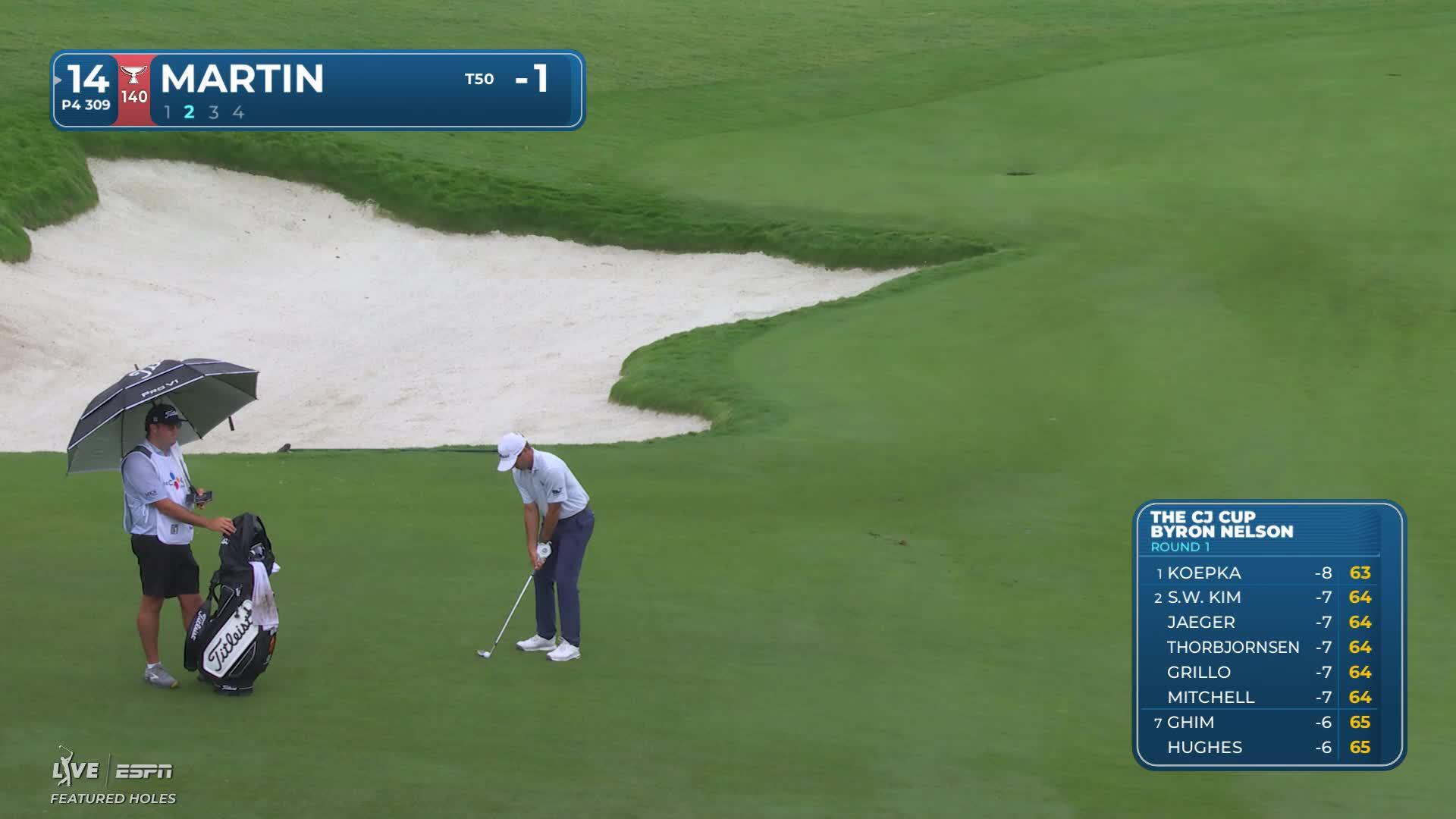 Ben Martin makes birdie on No. 14 at THE CJ CUP