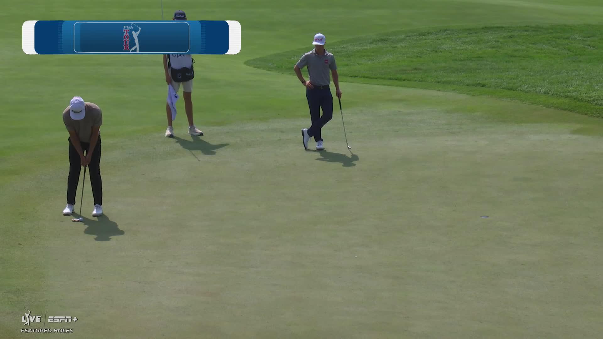 Preston Stout makes birdie on No. 8 at 3M Open