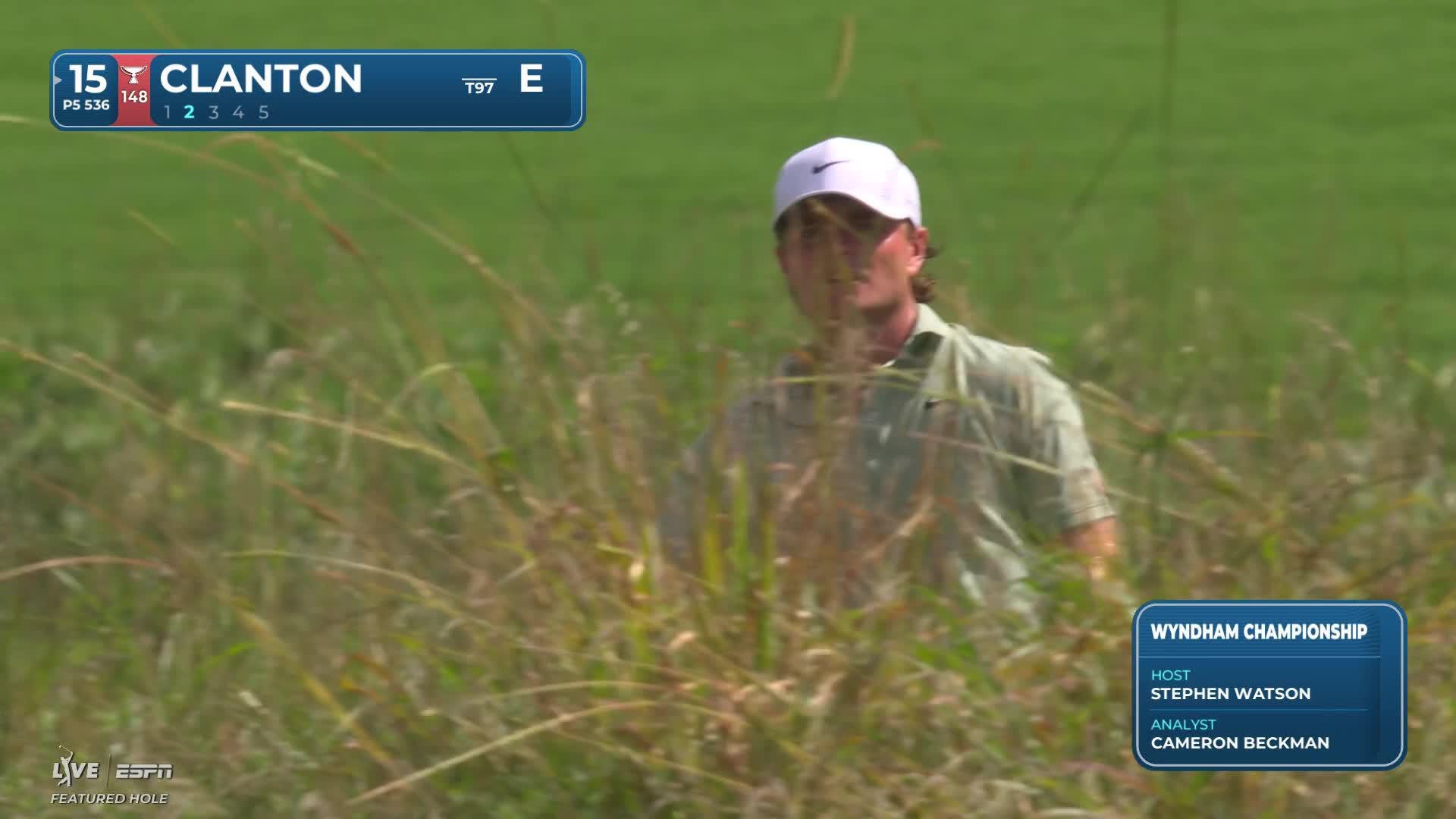 Luke Clanton reaches par-5 No. 15 in two, makes birdie at Wyndham