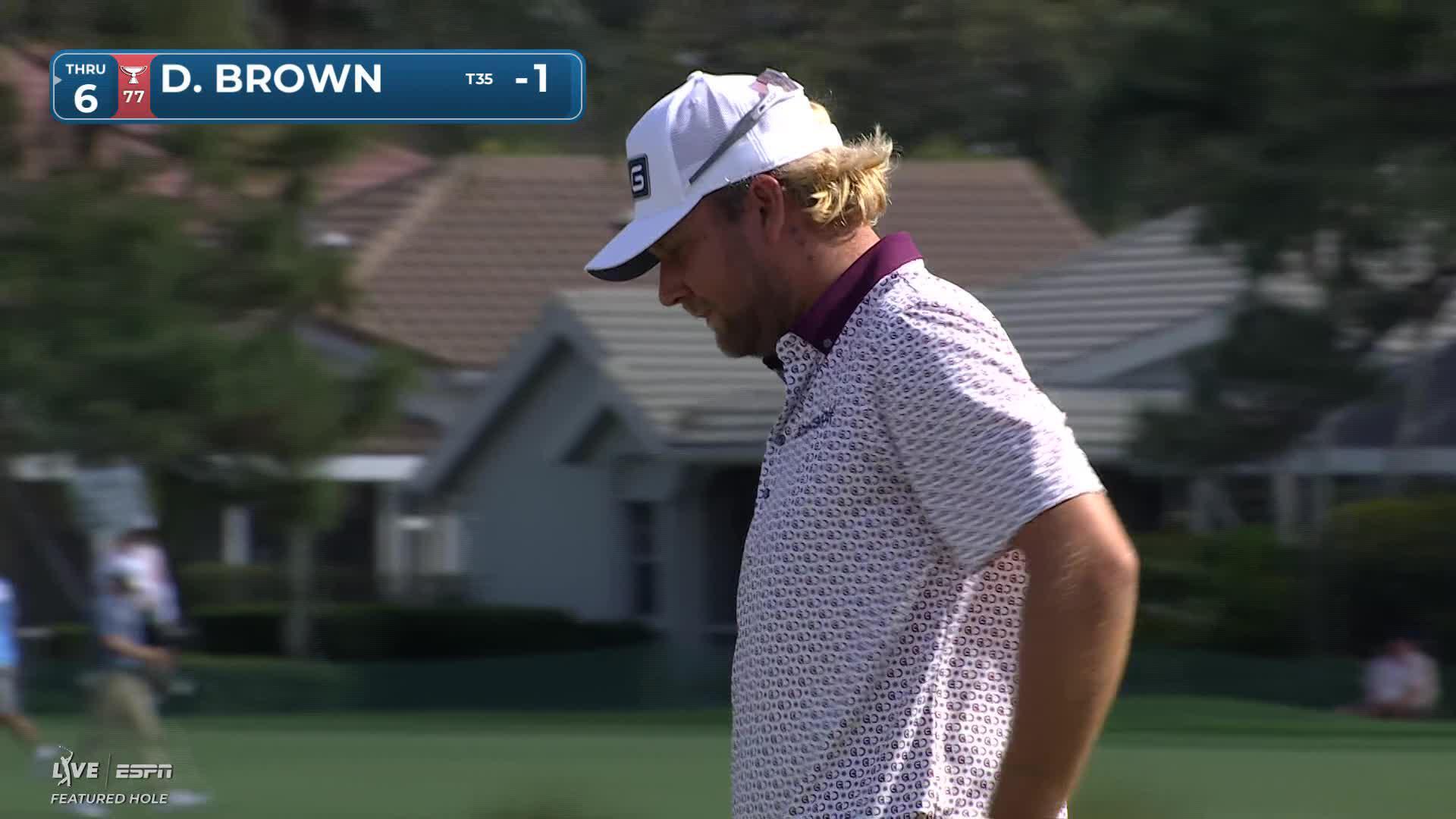Daniel Brown sinks 17-foot birdie putt on No. 15 at Cognizant Classic