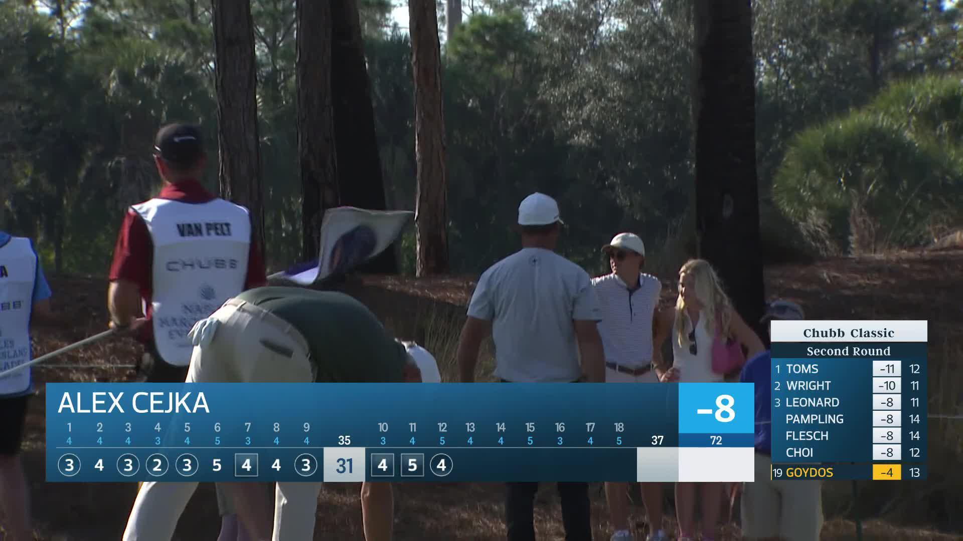 Alex Cejka makes birdie on No. 12 at Chubb Classic