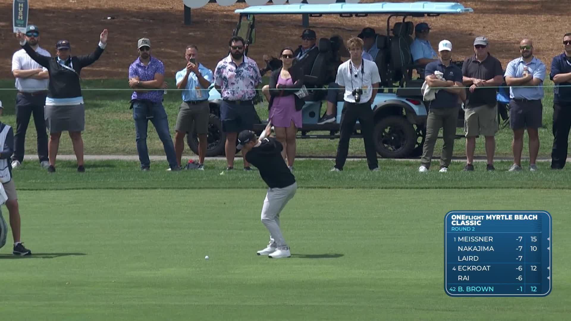 Blades Brown's 104-yard approach sets up birdie at ONEflight Myrtle