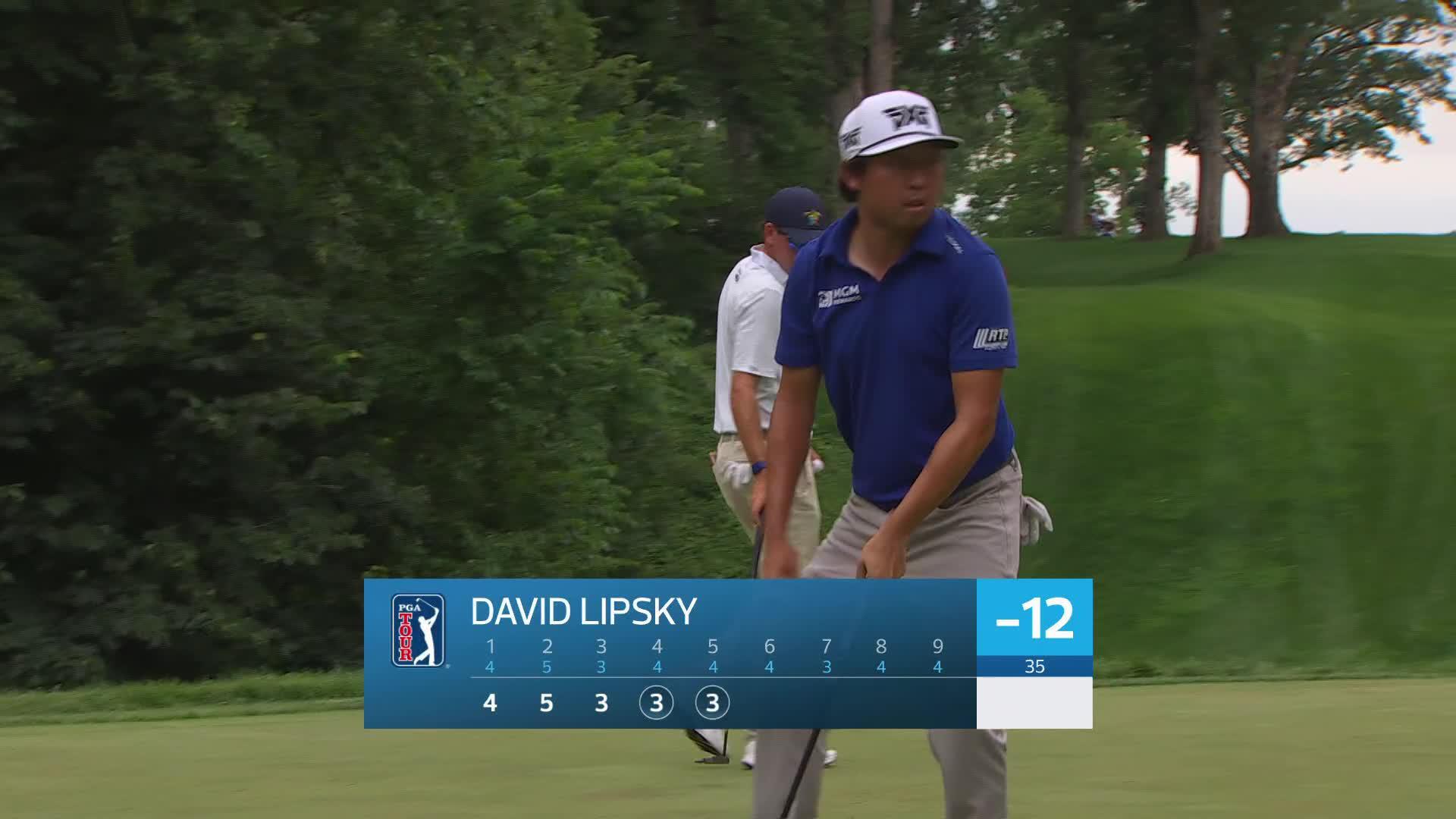 David Lipsky sinks 23-foot birdie putt on No. 5 at John Deere
