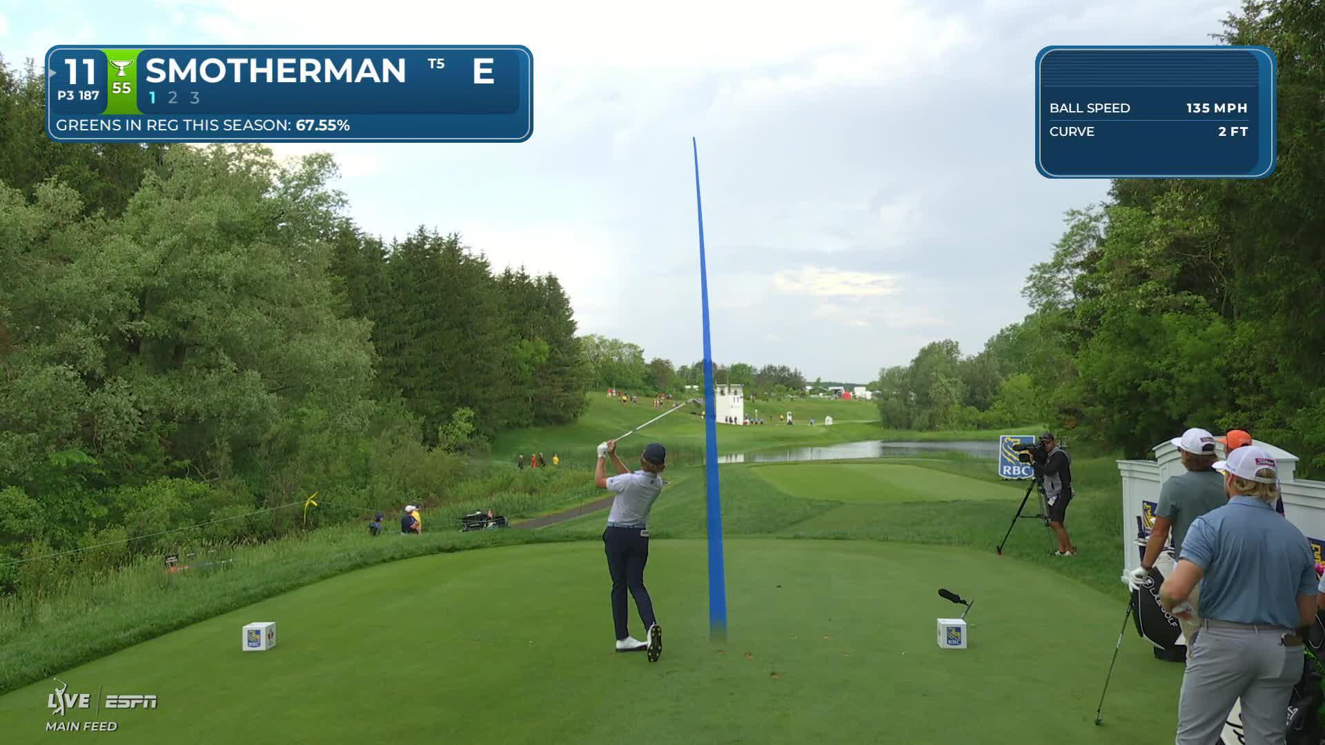 Austin Smotherman hits tee shot to 7 feet, sets up birdie on No. 11 at RBC Canadian