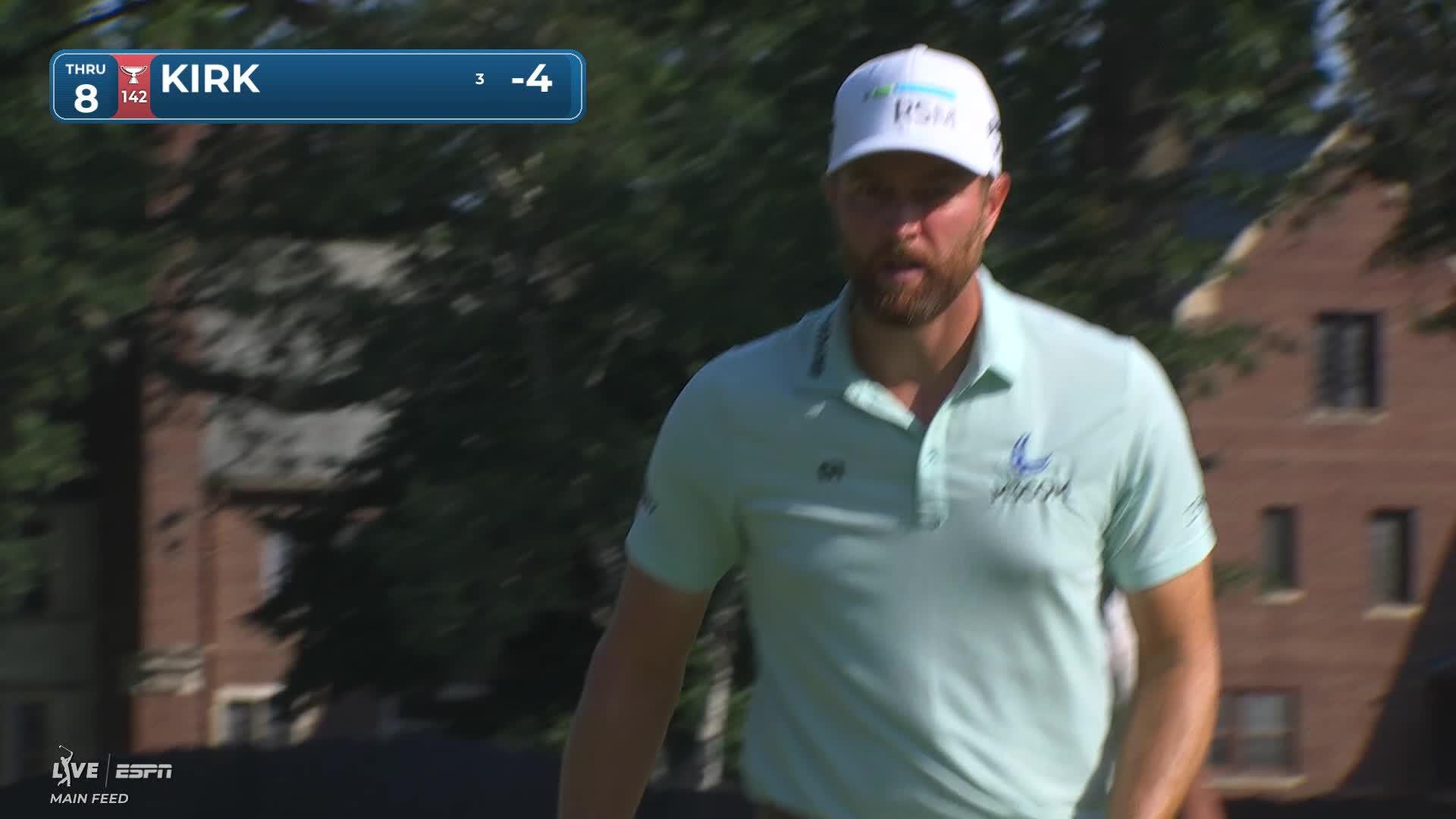 Chris Kirk sinks 13-foot birdie putt on No. 8 at Rocket Classic