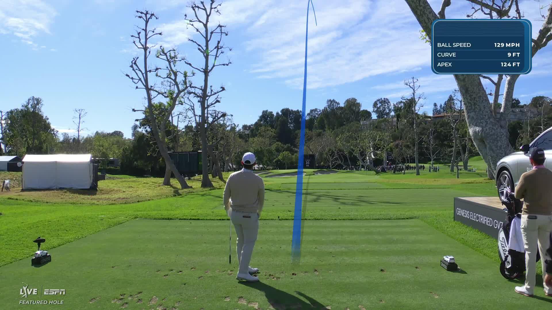 Rico Hoey hits 160-yard tee shot to 12 feet, sets up birdie on No. 16 at The Genesis