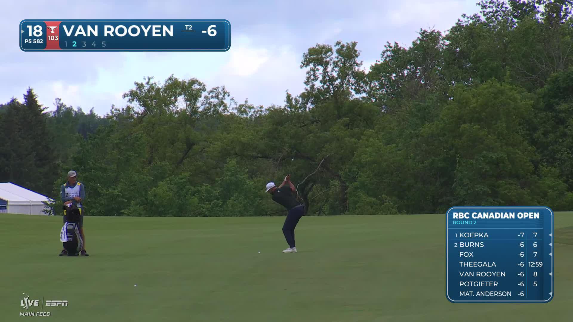 Erik van Rooyen taps in for birdie on No. 18 at RBC Canadian