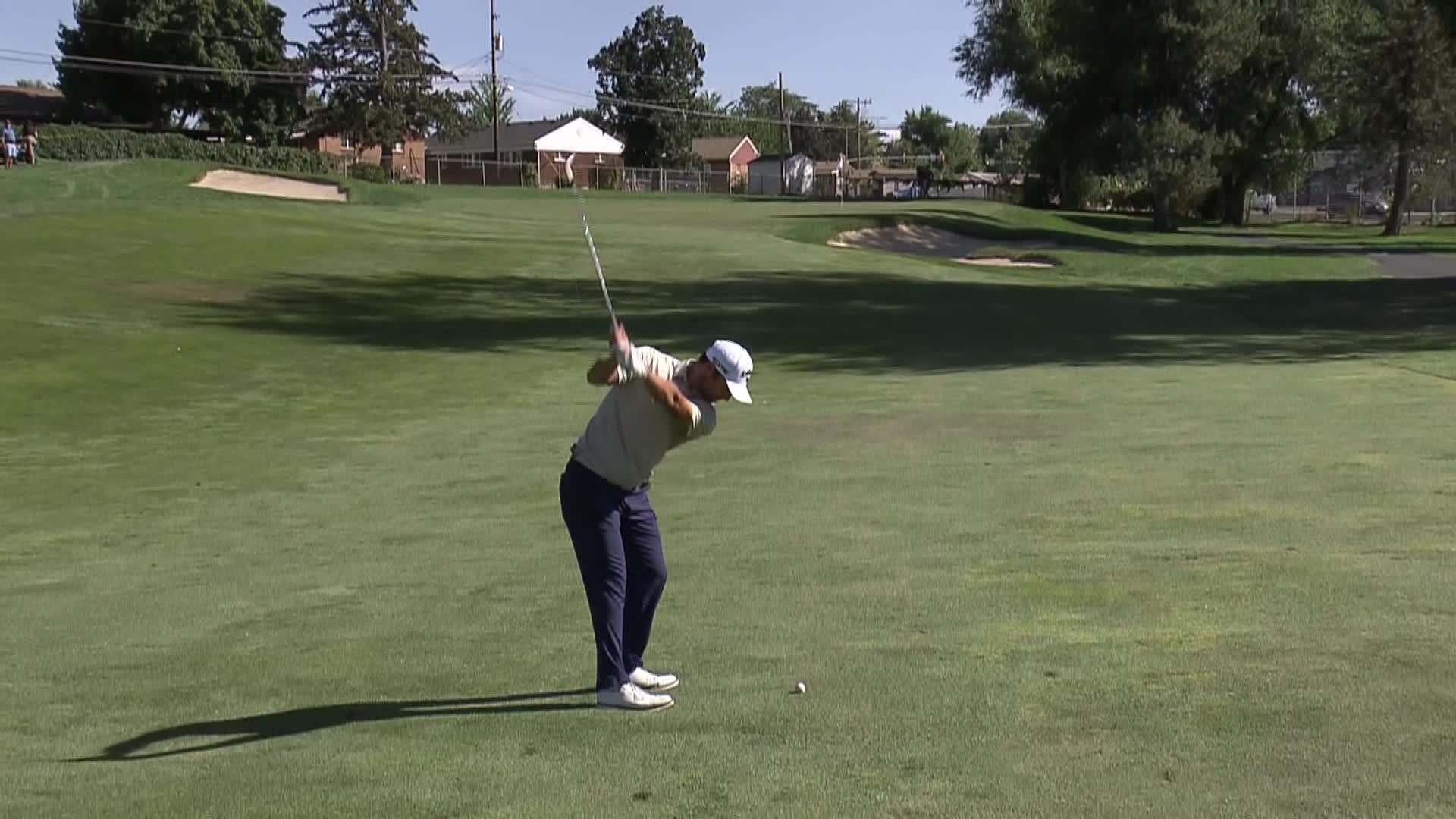 Jeremy Gandon makes birdie on No. 12 at Utah Championship