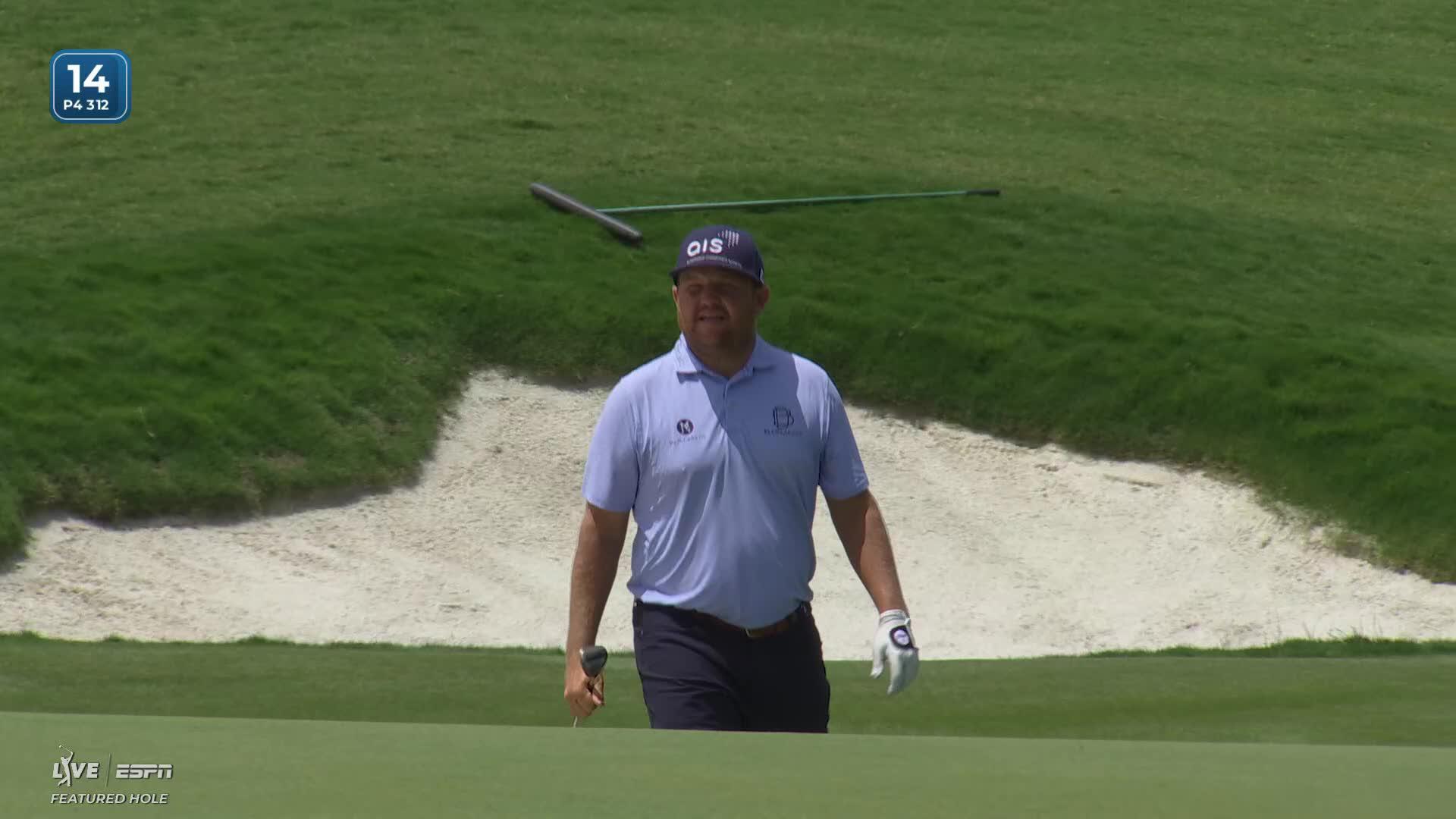 Zac Blair drains 23-inch putt for birdie on No. 14 at THE CJ CUP